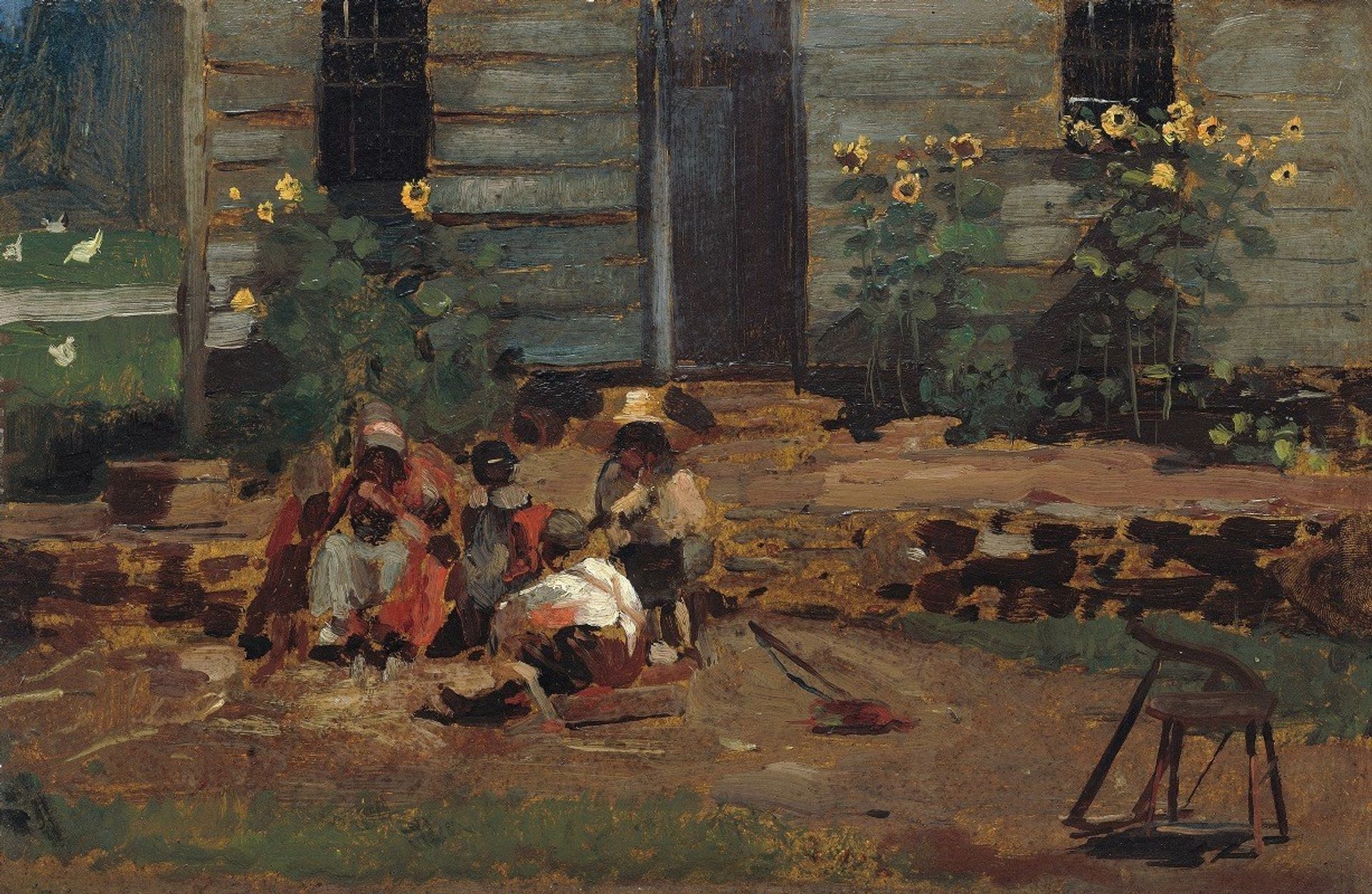 Sketch of a Cottage Yard by Winslow Homer
