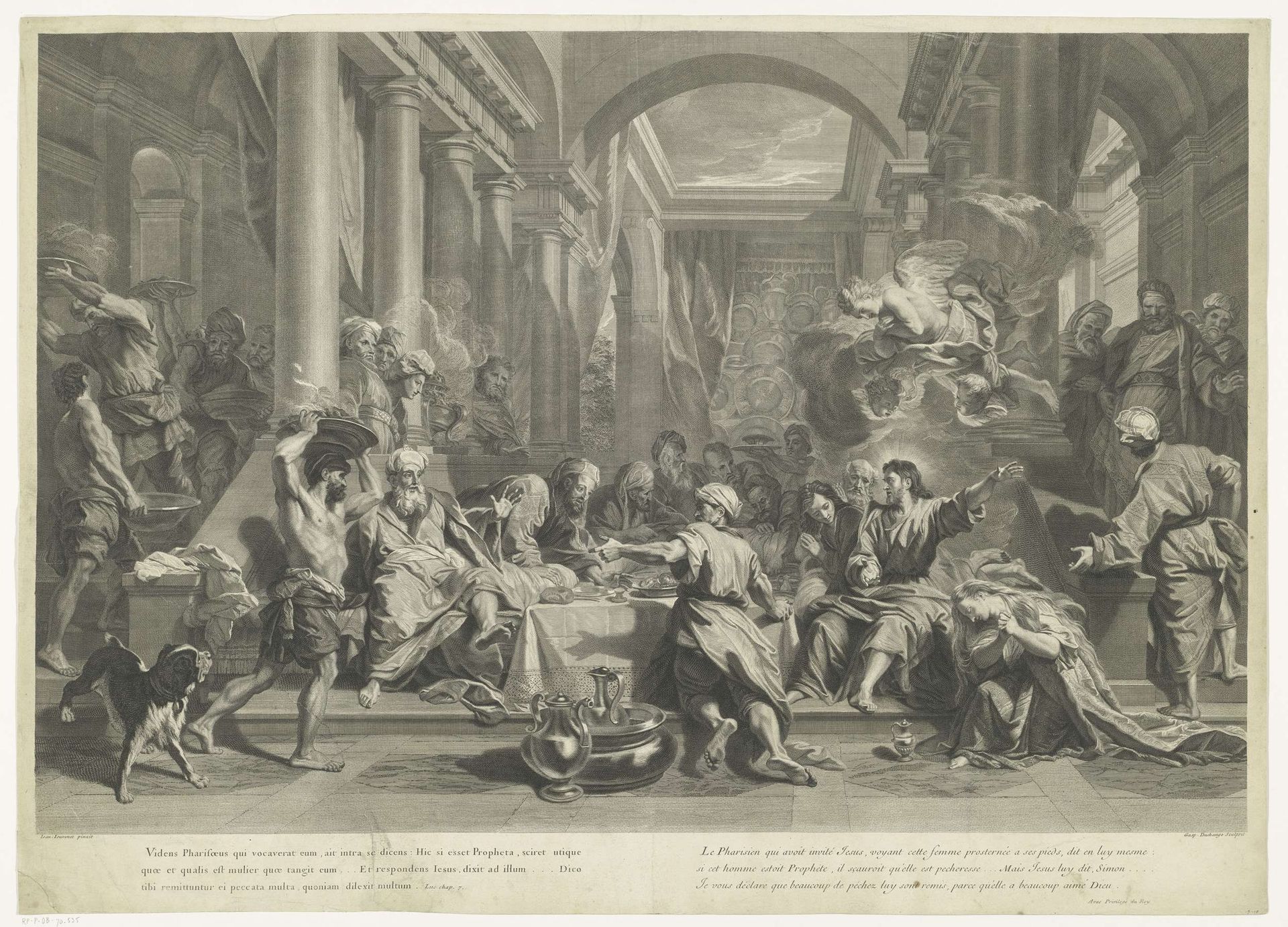 Christus in het huis van Simon de Farizeeër by Gaspard Duchange