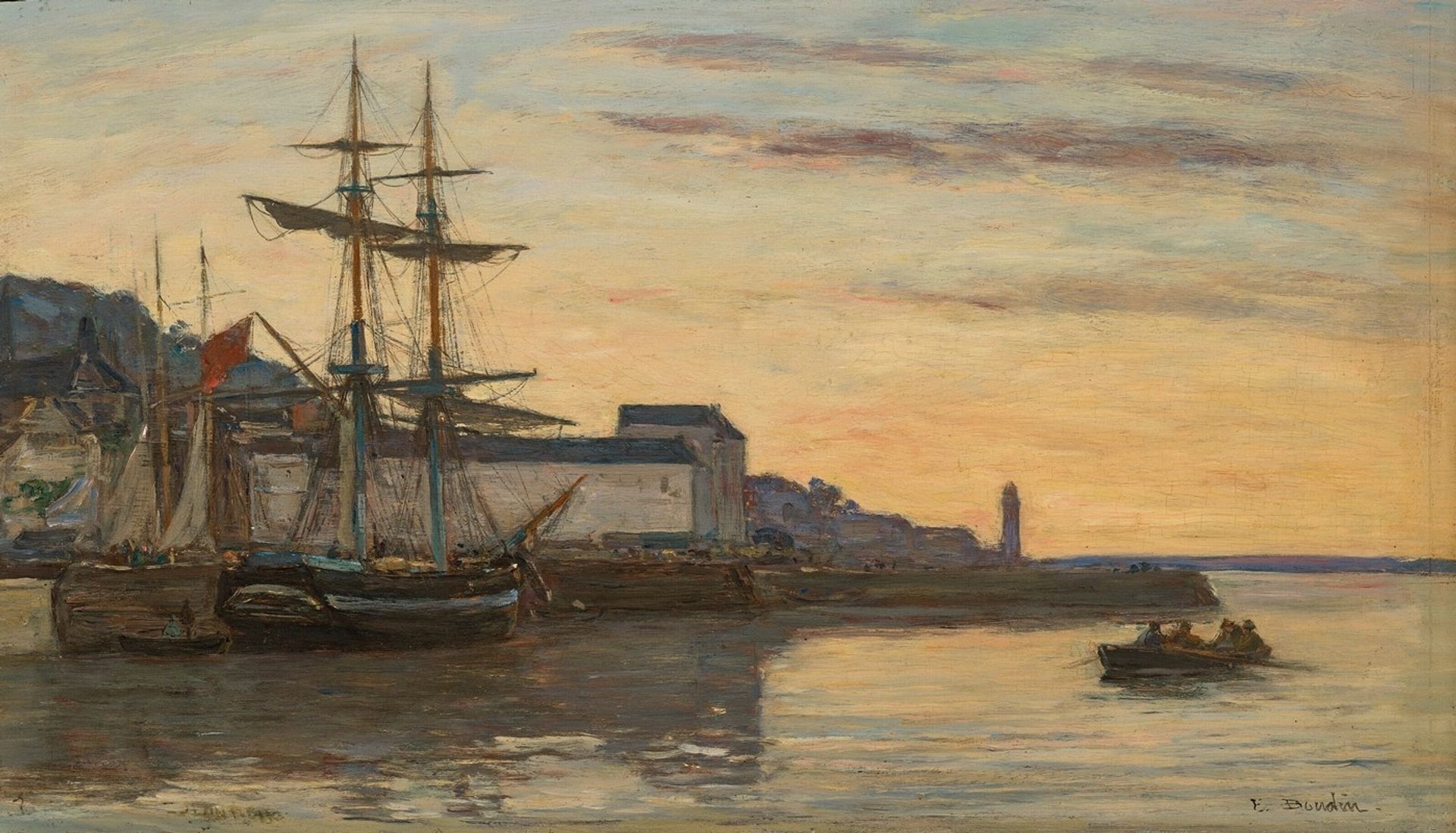 Honfleur. Voiliers by Eugène Boudin