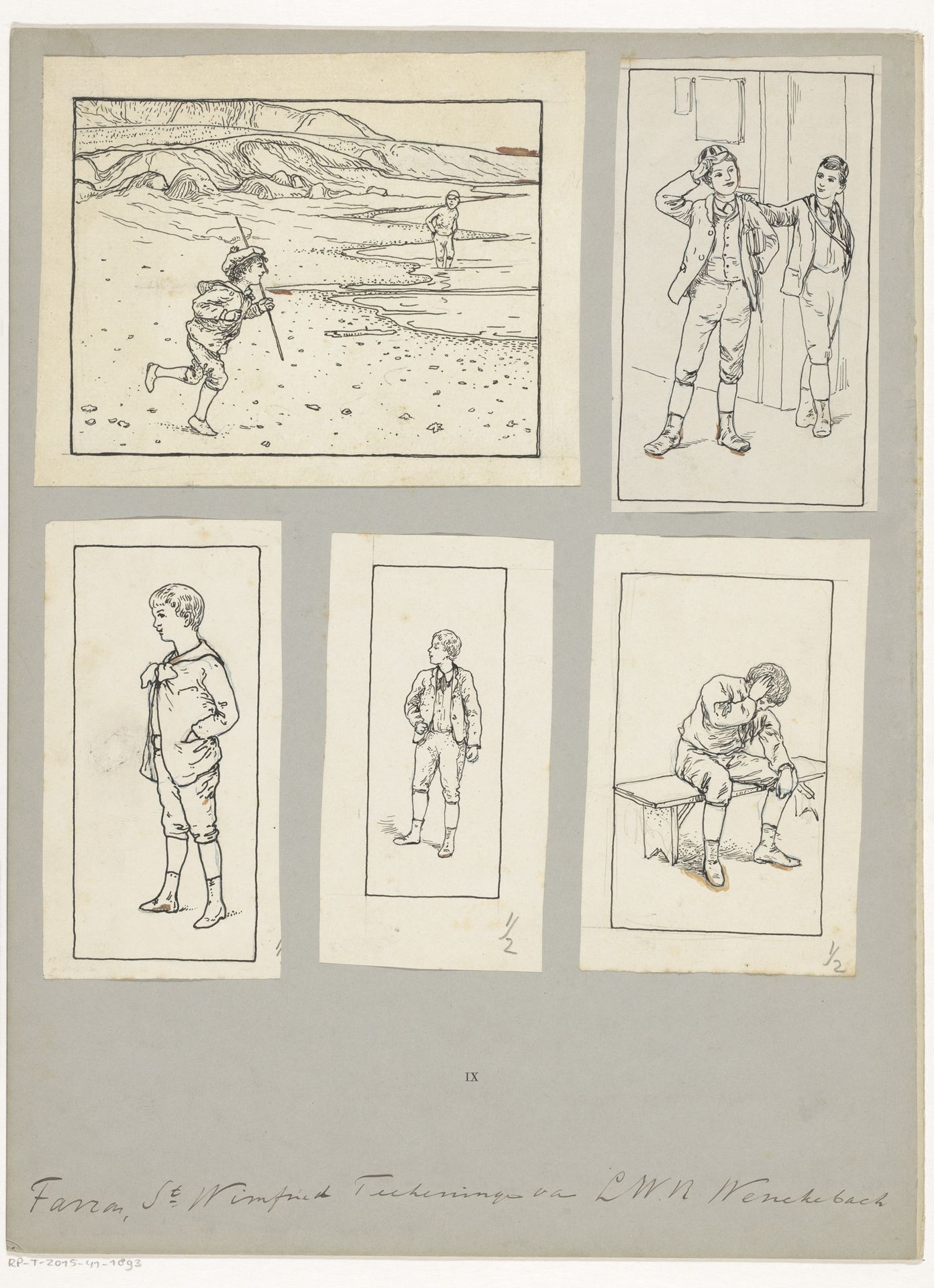 Vijf scènes met jongens by Willem Wenckebach