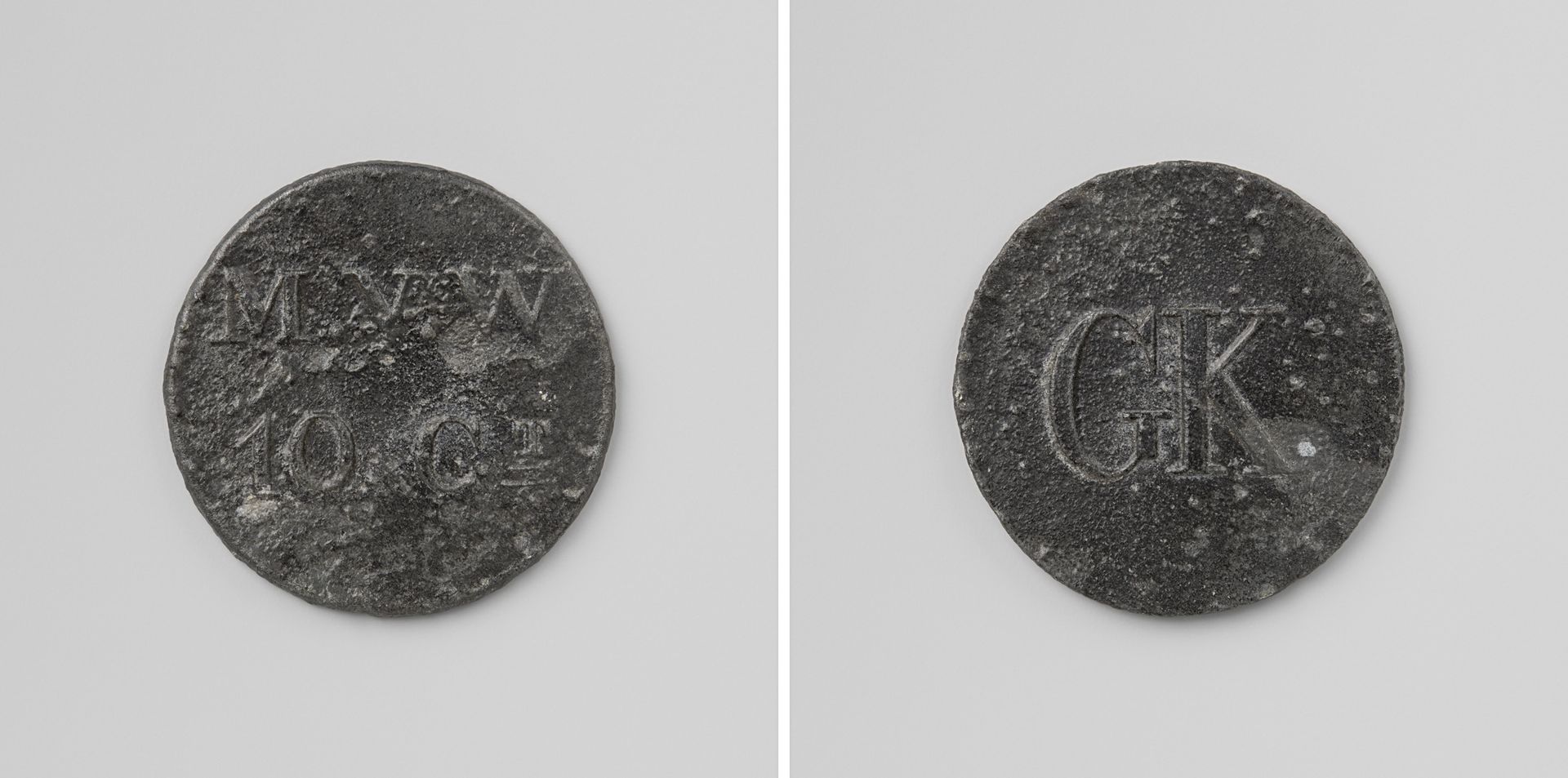 Huismunt geslagen op last van de Maatschappij van Weldadigheid ter waarde van tien cent, ten behoeve van de Gewone Koloniën by Anonymous