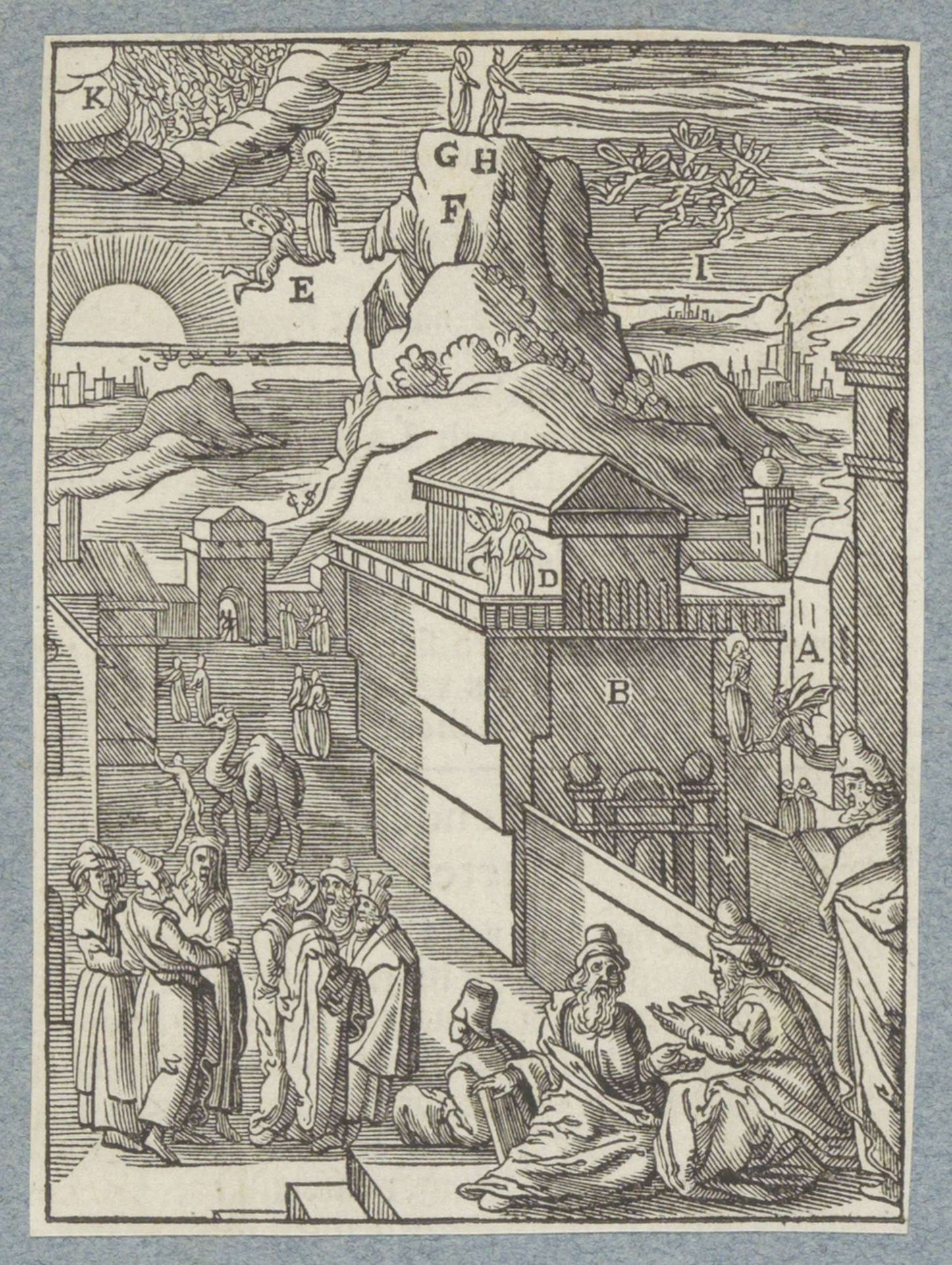 Verzoeking in de woestijn by Christoffel van (II) Sichem