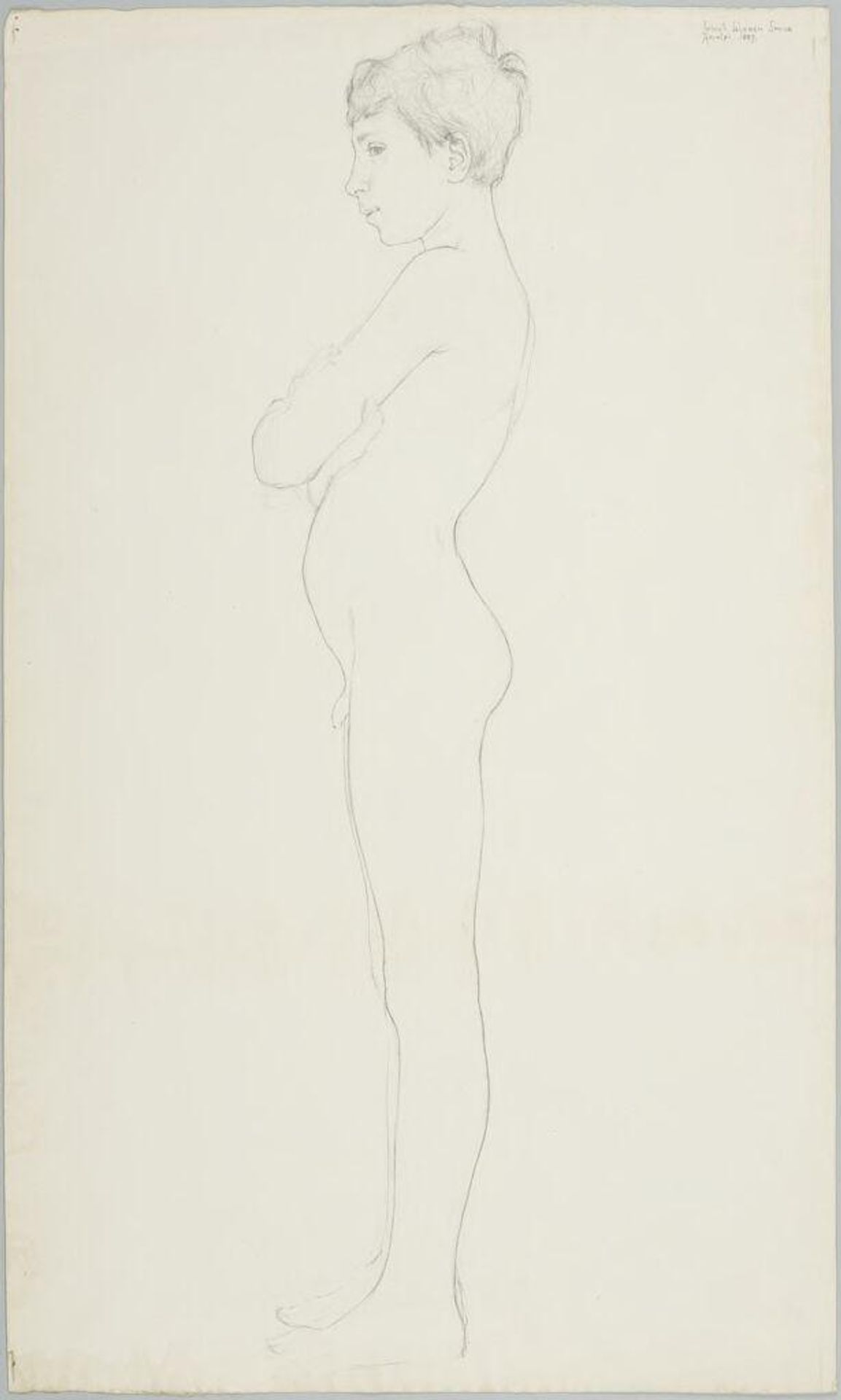 Profile Portrait of a Standing Boy by Joseph Smith