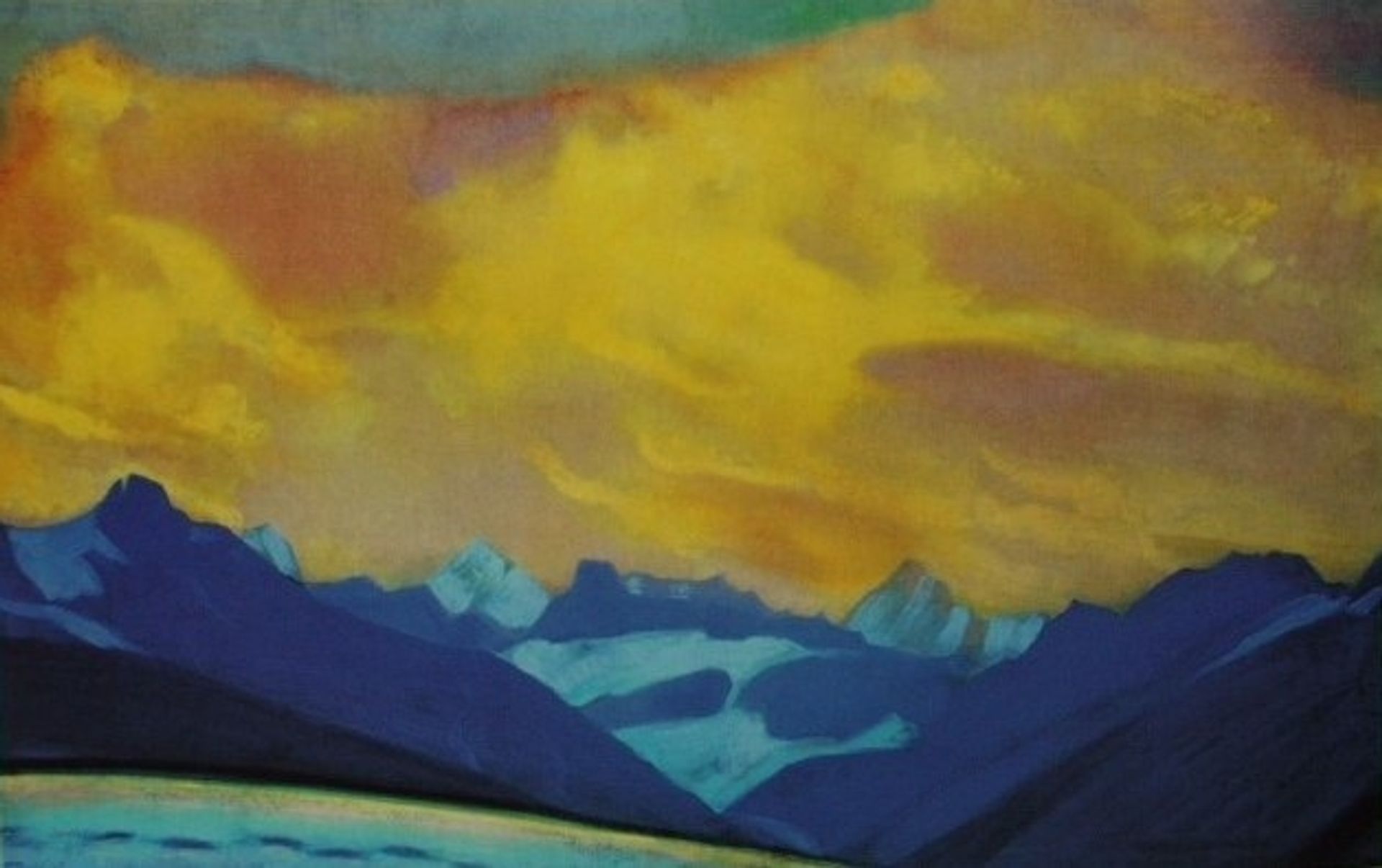 Sunset over Malana by Nicholas Roerich
