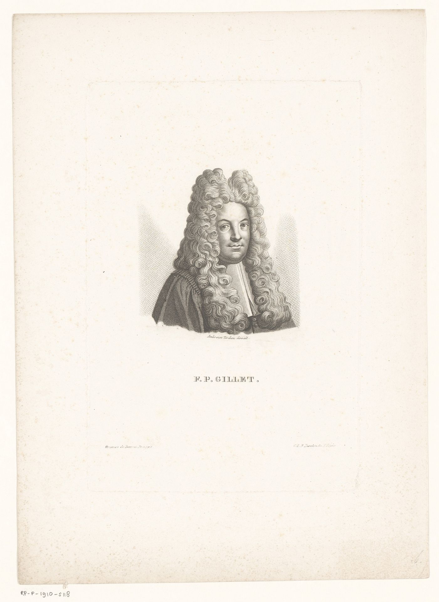 Portret van François Pierre Gillet by Charles Aimé Forestier