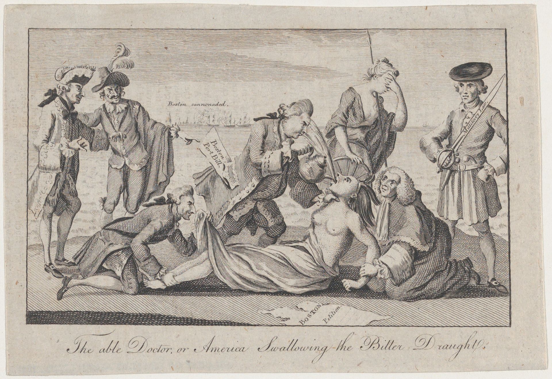 The Able Doctor, or America Swallowing the Bitter Draught by Anonymous