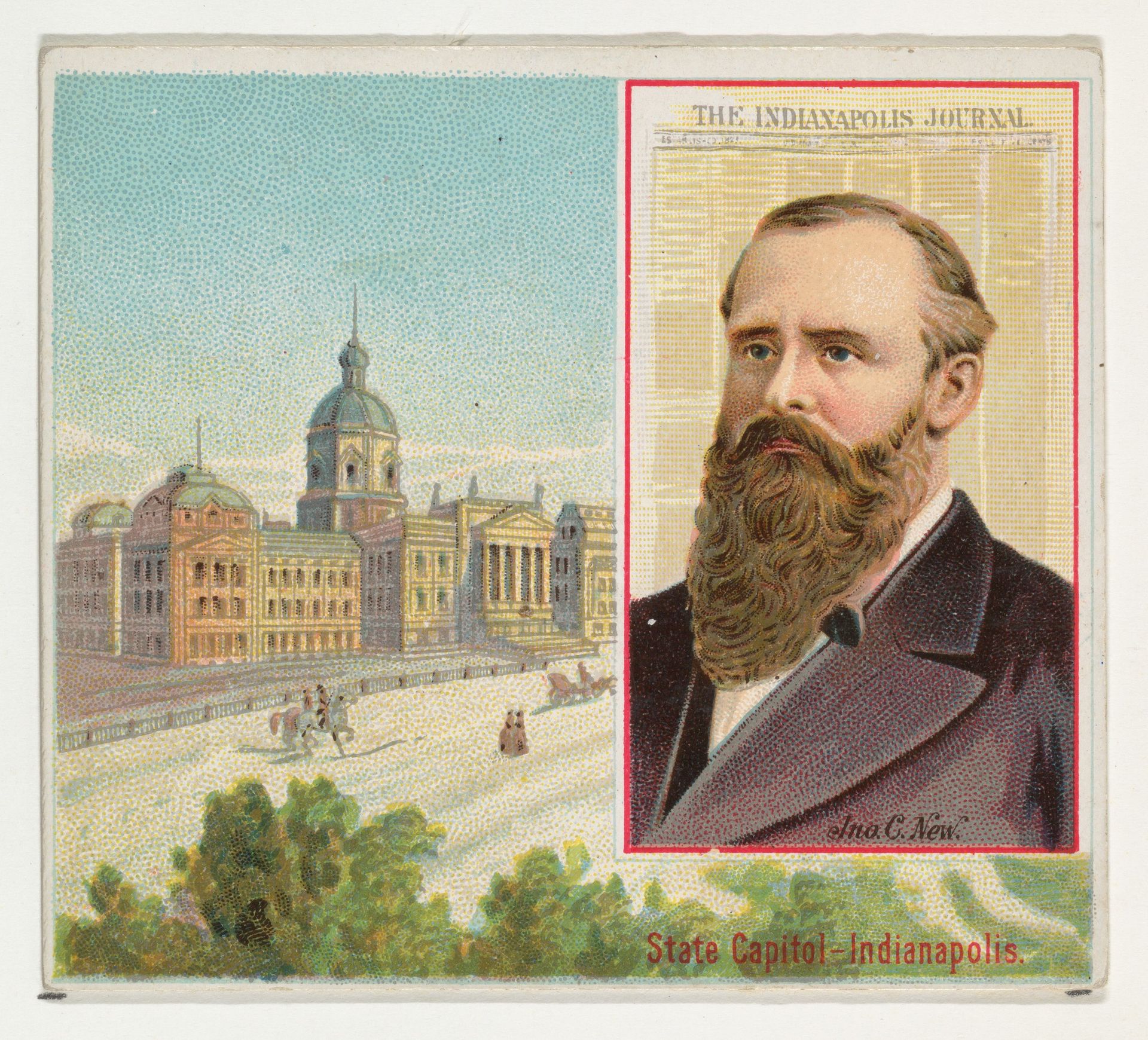 John C. New, The Indianapolis Journal, from the American Editors series (N35) for Allen & Ginter Cigarettes by Allen & Ginter