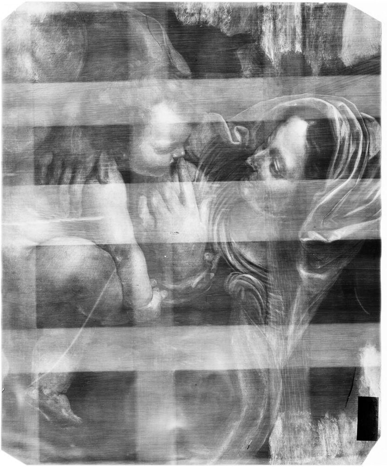 X-radiograph(s) of "Madonna of Cushion (Copy)" by Artist of original: Andrea Solario