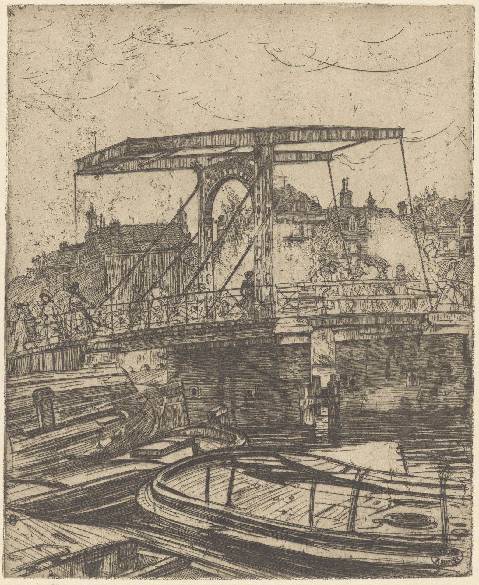 Magere Brug in Amsterdam by Pieter Dupont
