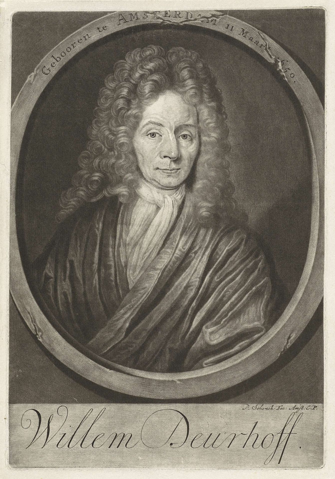 Portret van Willem Deurhoff by Pieter Schenk