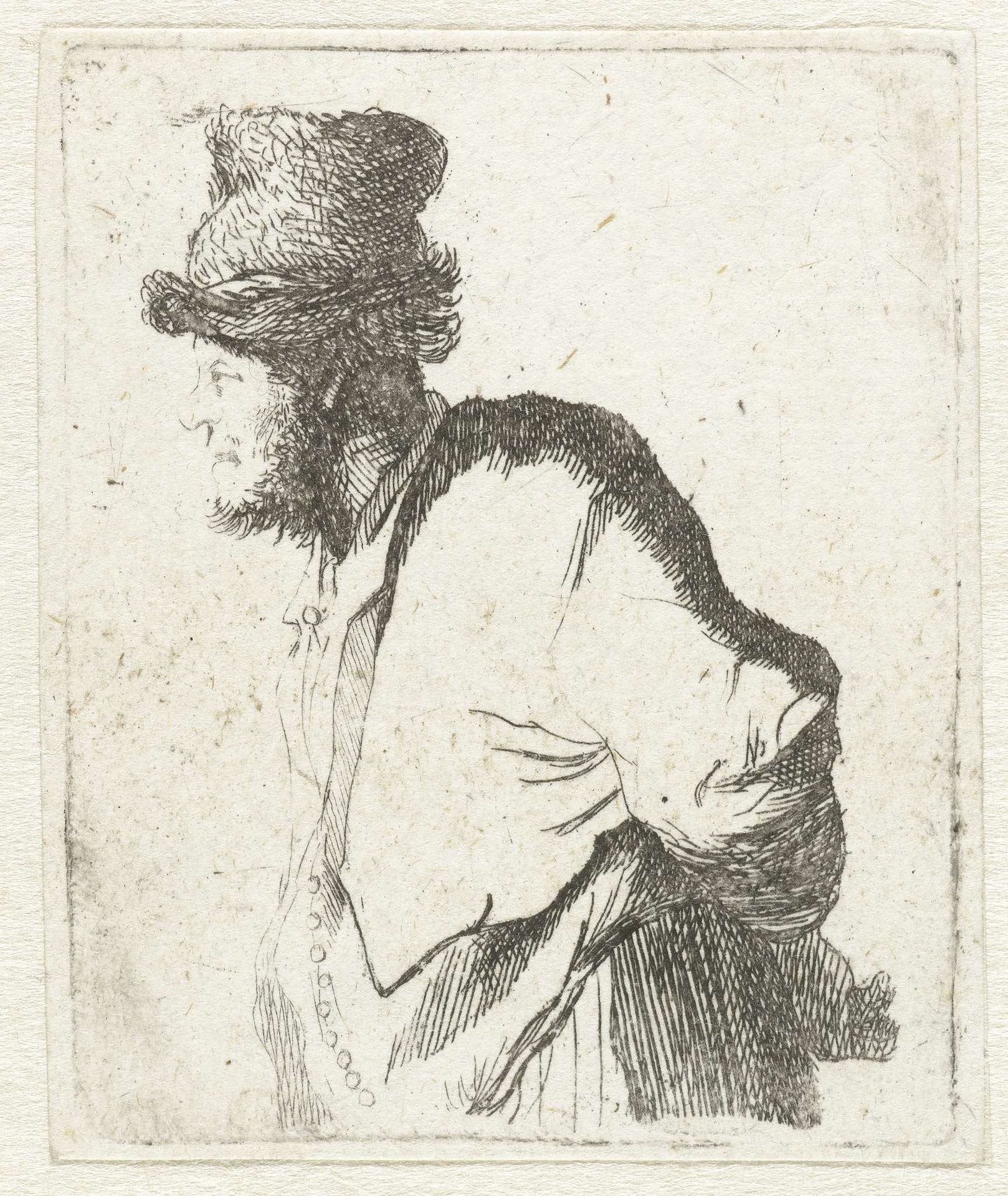 Peasant with his hands behind his back by Anonymous