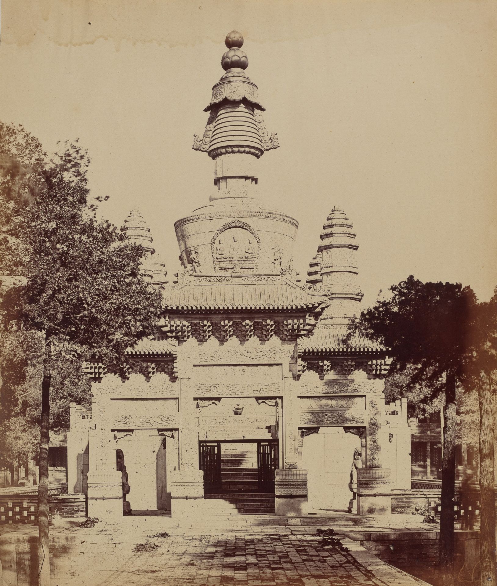 Thibetan Monument in the Lama Temple, Pekin, October 1860 by Felice Beato