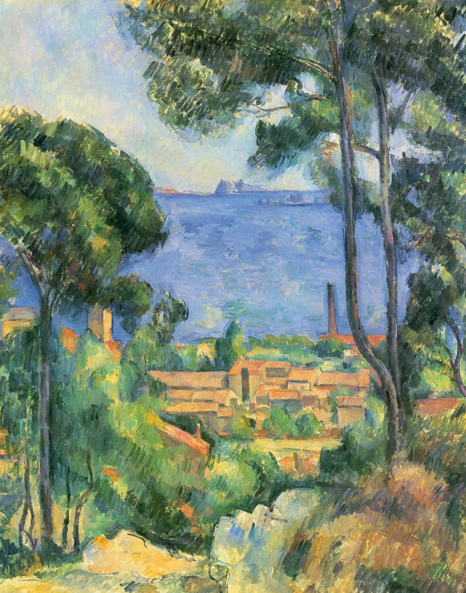 View of L'Estaque and Chateaux d'If by Paul Cézanne