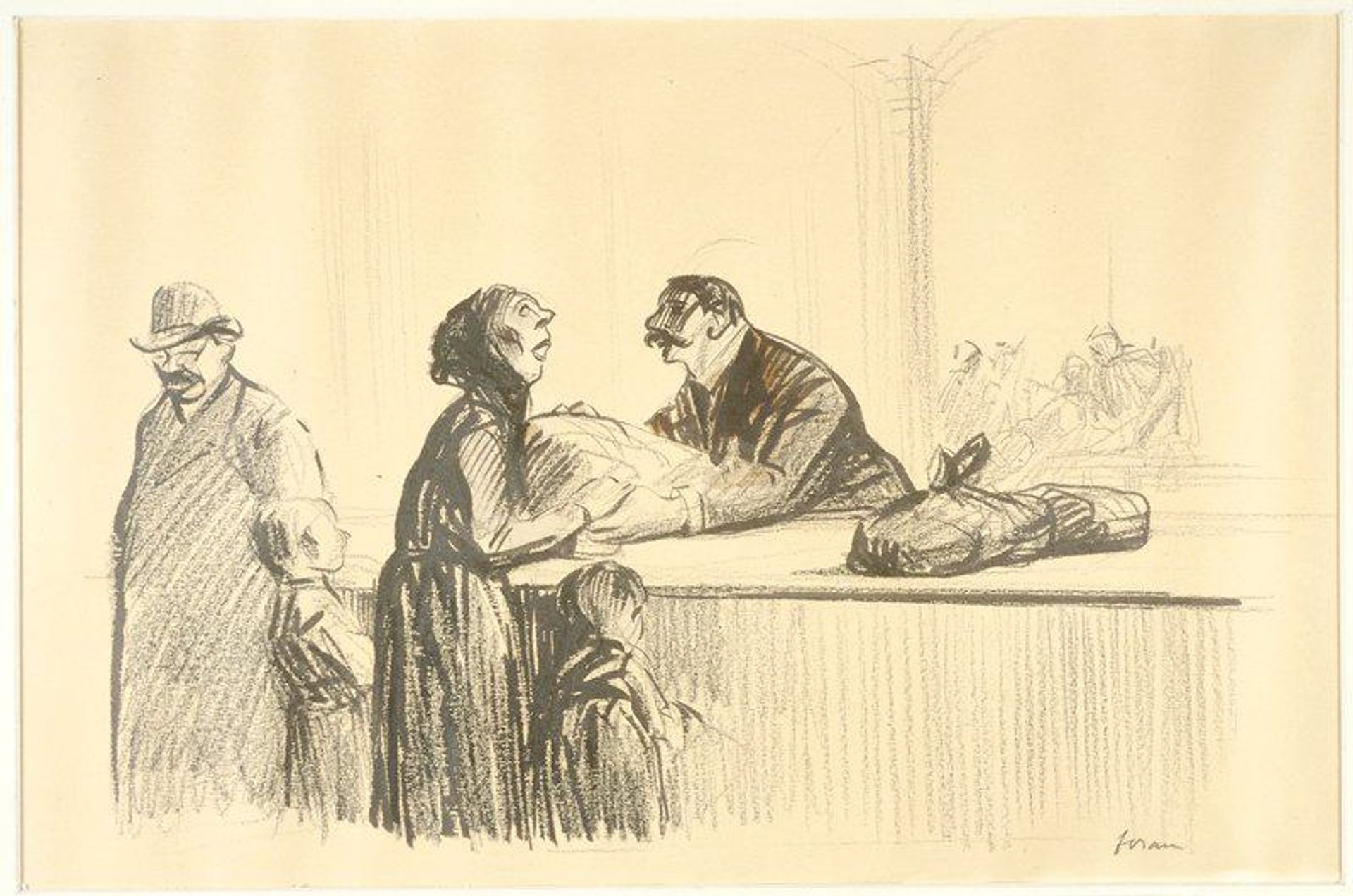 L'envoi aux mobilises (For My Husband at the Front ) by Jean-Louis Forain