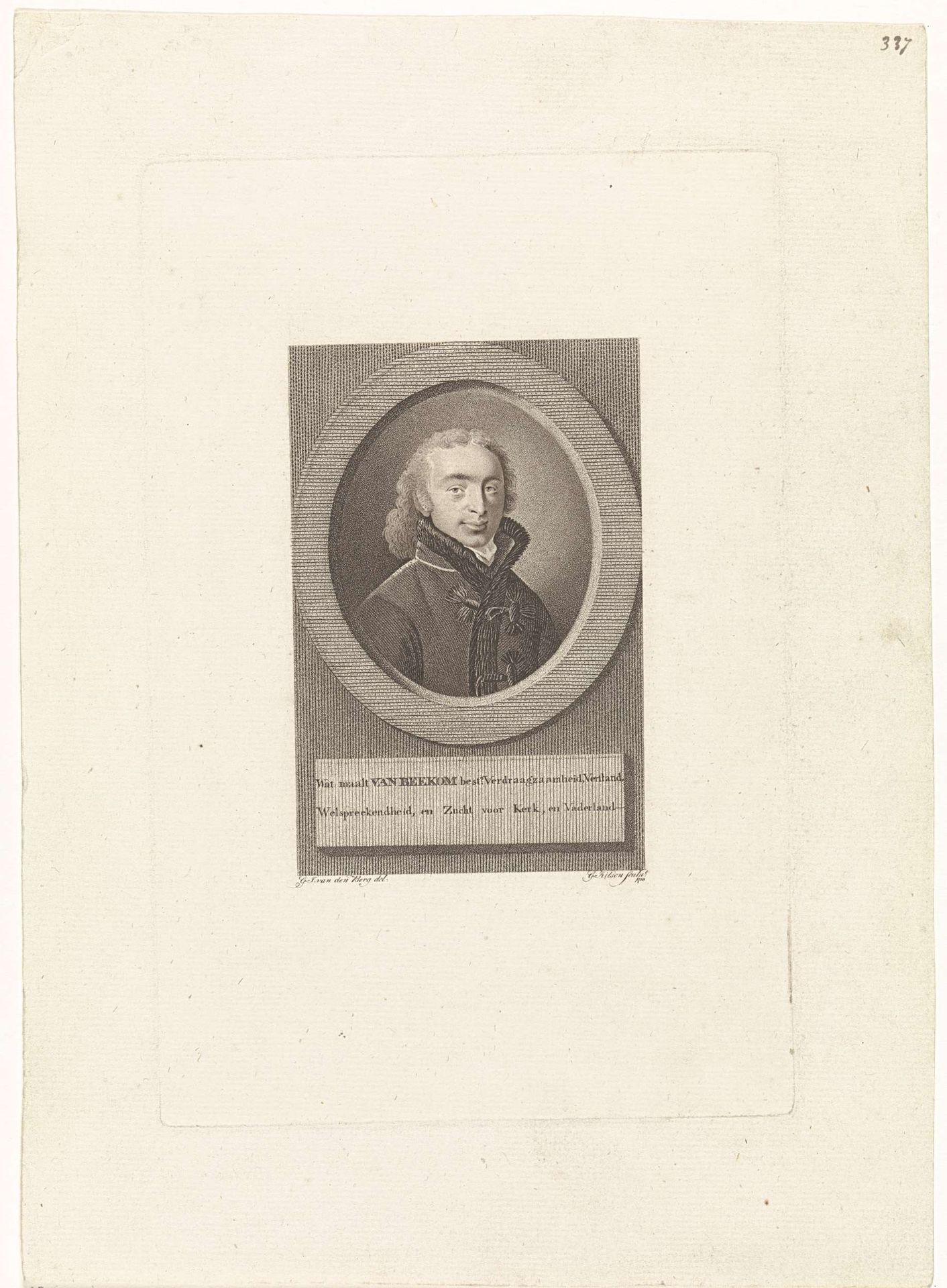 Portret van Van Beekom by Govert Kitsen