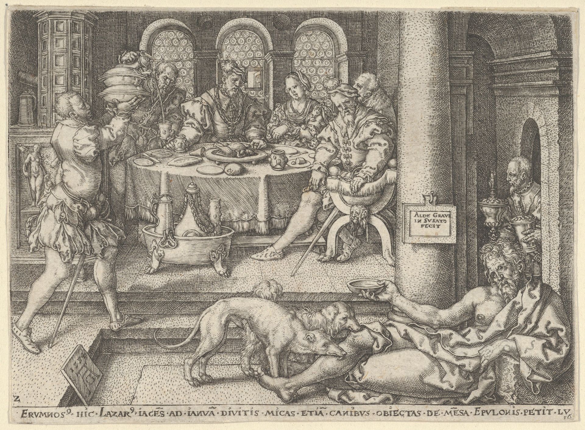 Lazarus at the Rich Man's Gate by Heinrich Aldegrever