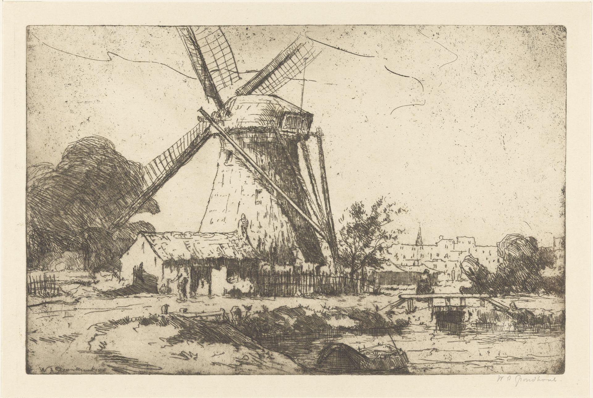 Molen bij Den Haag by Willem Adrianus Grondhout