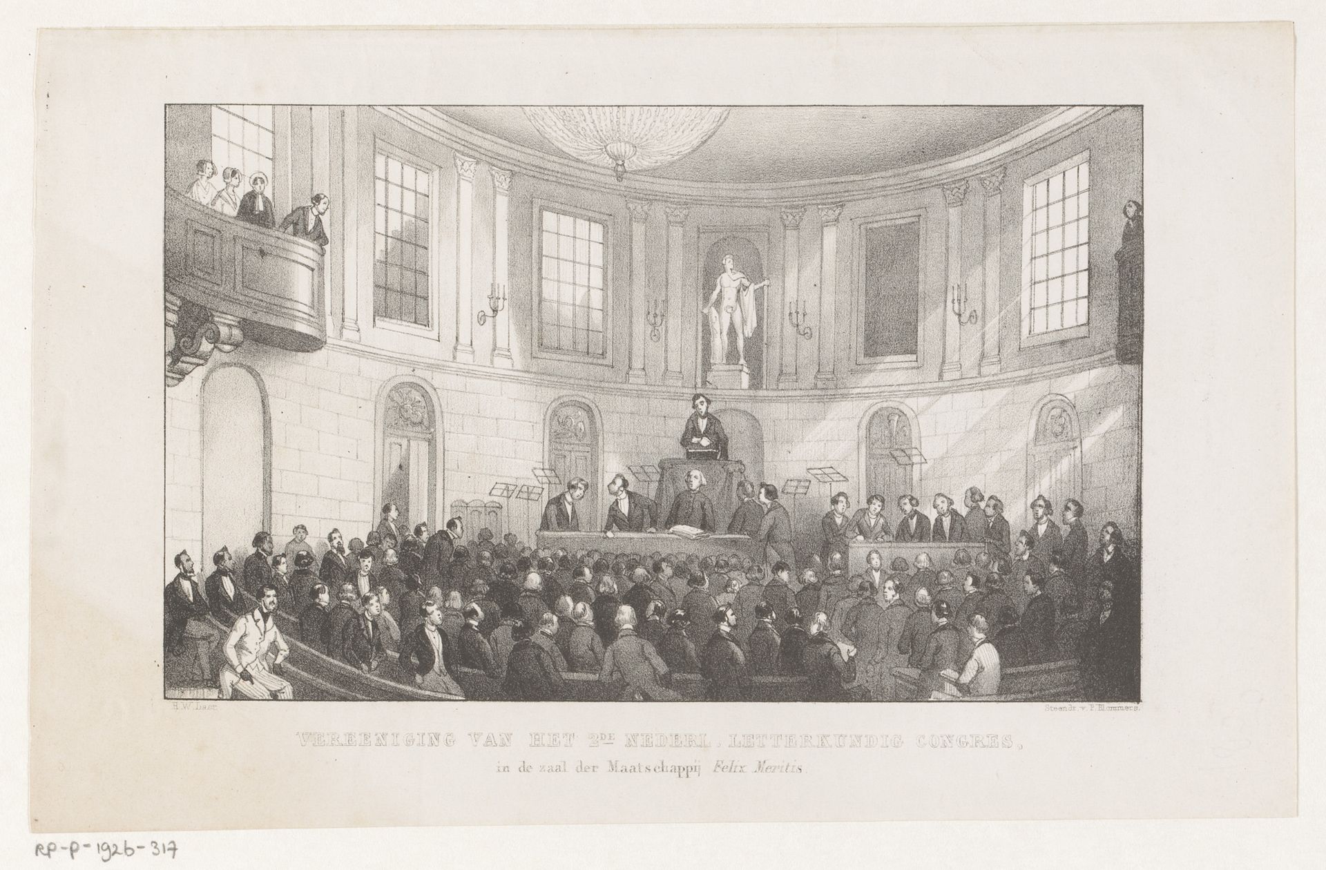 Bijeenkomst van het tweede Nederlands Letterkundig Congres te Amsterdam by Hendrik Wilhelmus Last