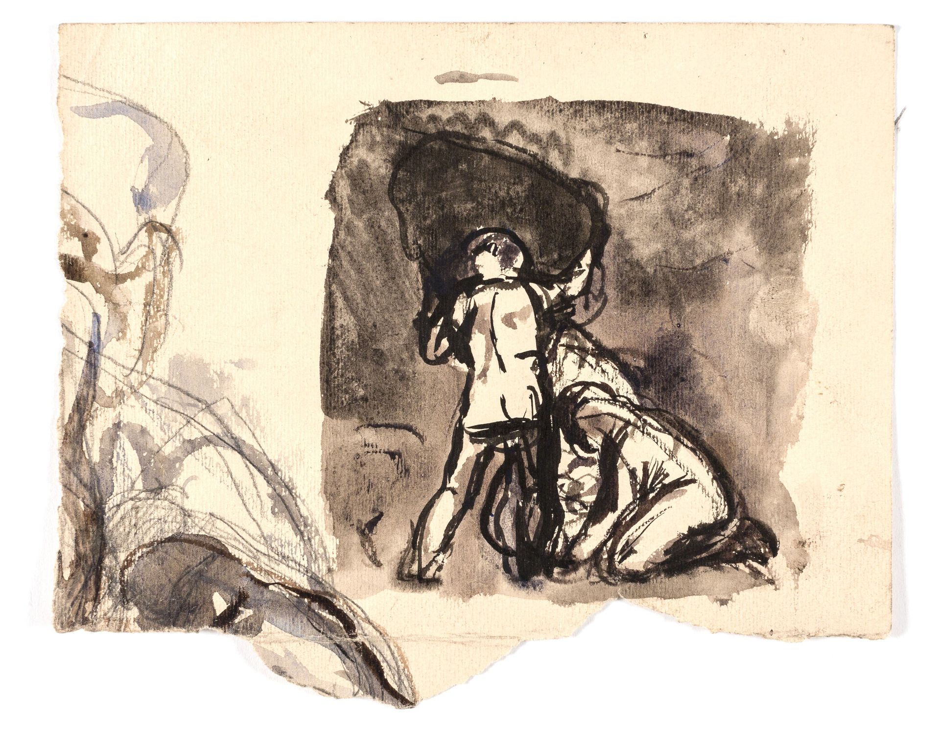 Studie til "Dædalus og Ikarus" by Oluf Hartmann