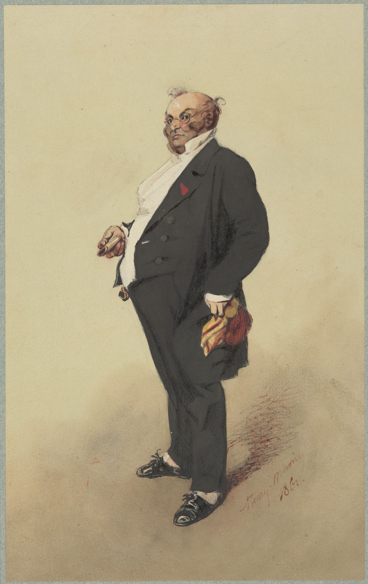 Self-Portrait as Monsieur Prudhomme by Henry-Bonaventure Monnier