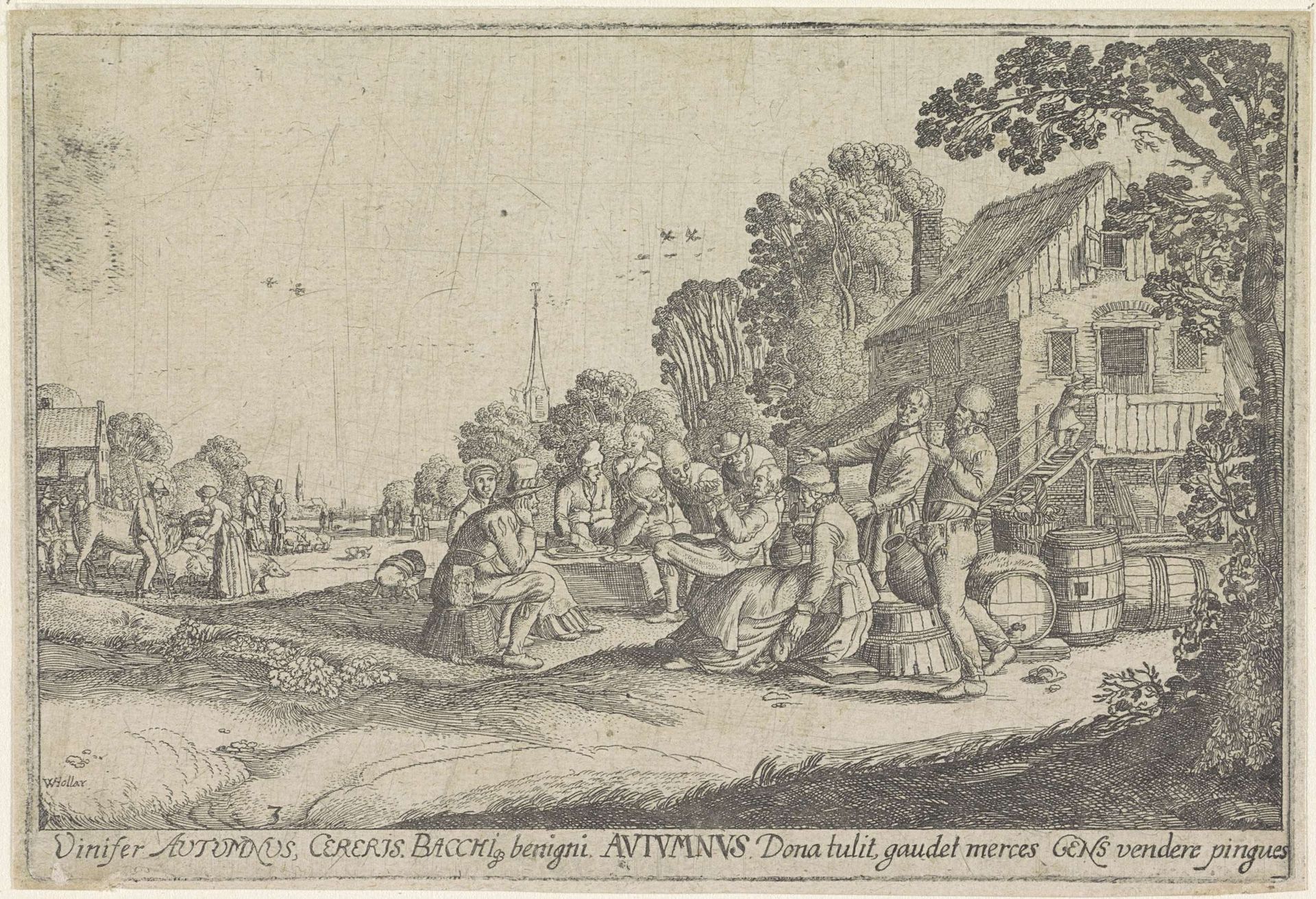 Herfst by Wenceslaus Hollar