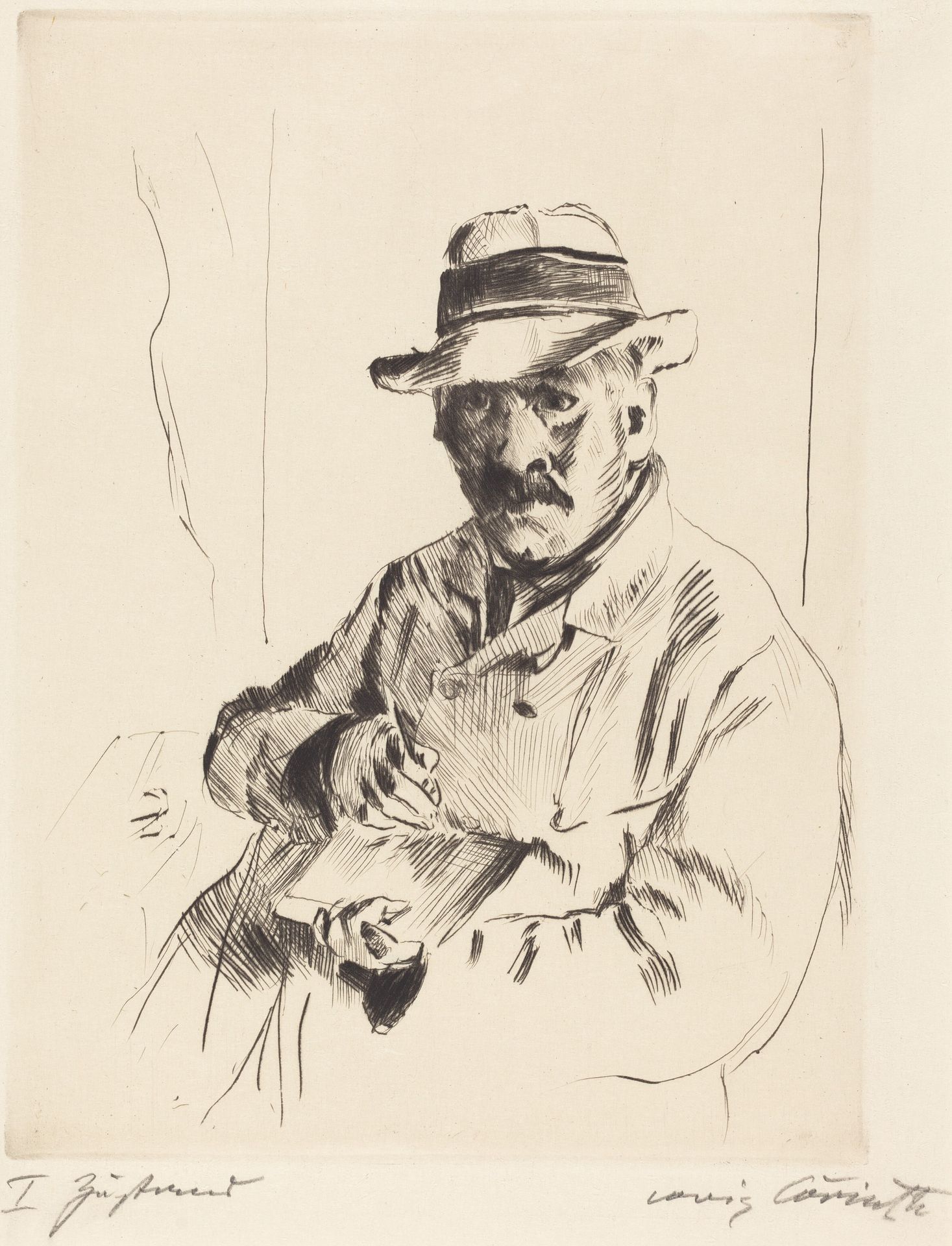 Selbstbildnis im Strohhut (Self-Portrait in a Straw Hat) by Lovis Corinth