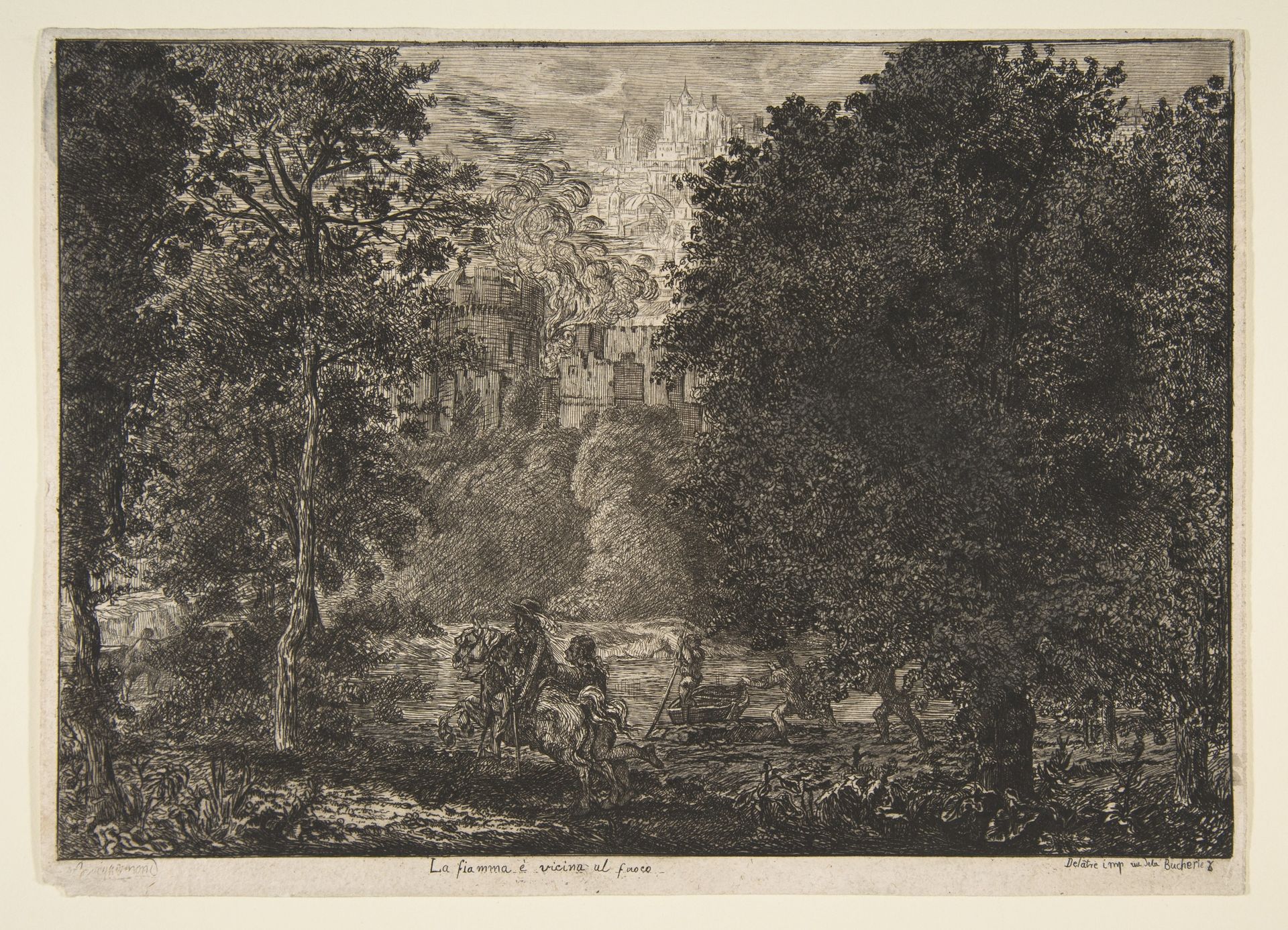 La fiamma è vicina al fuoco by Félix Bracquemond