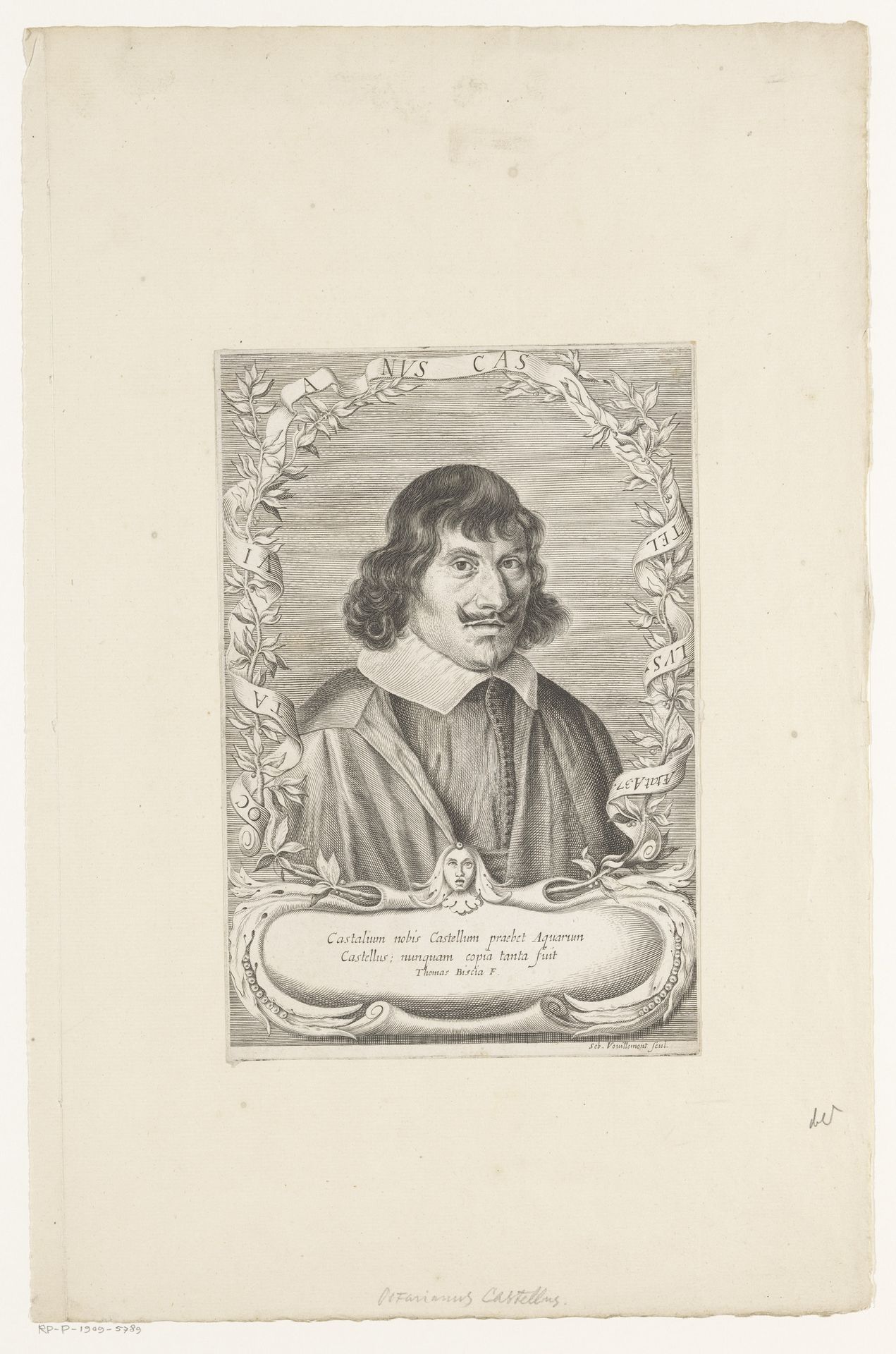 Portret van Ottaviano Castelli by Sébastien Vouillemont