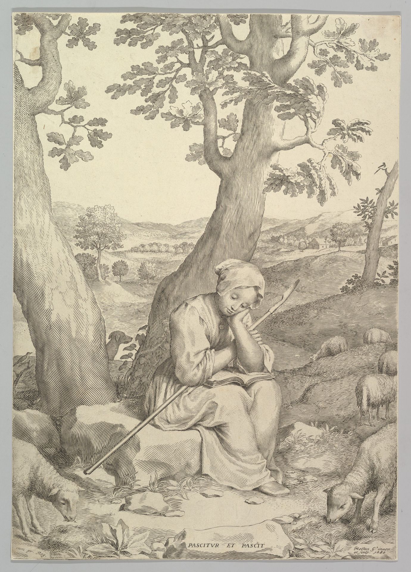 St. Genevieve as a Young Girl by Claude Mellan
