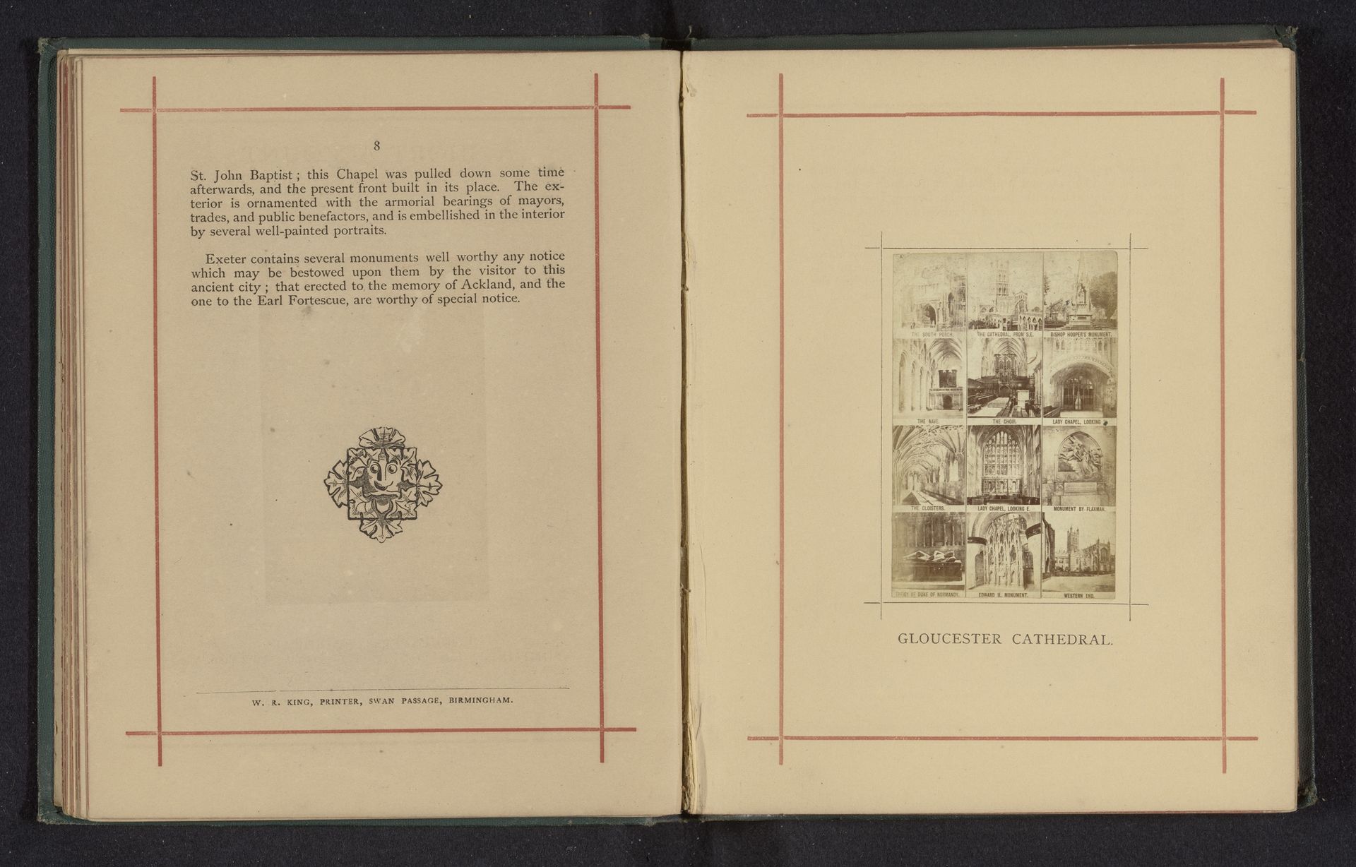 Fotoreproductie van twaalf foto's van de kathedraal van Gloucester by Ch. Pumphrey & Co