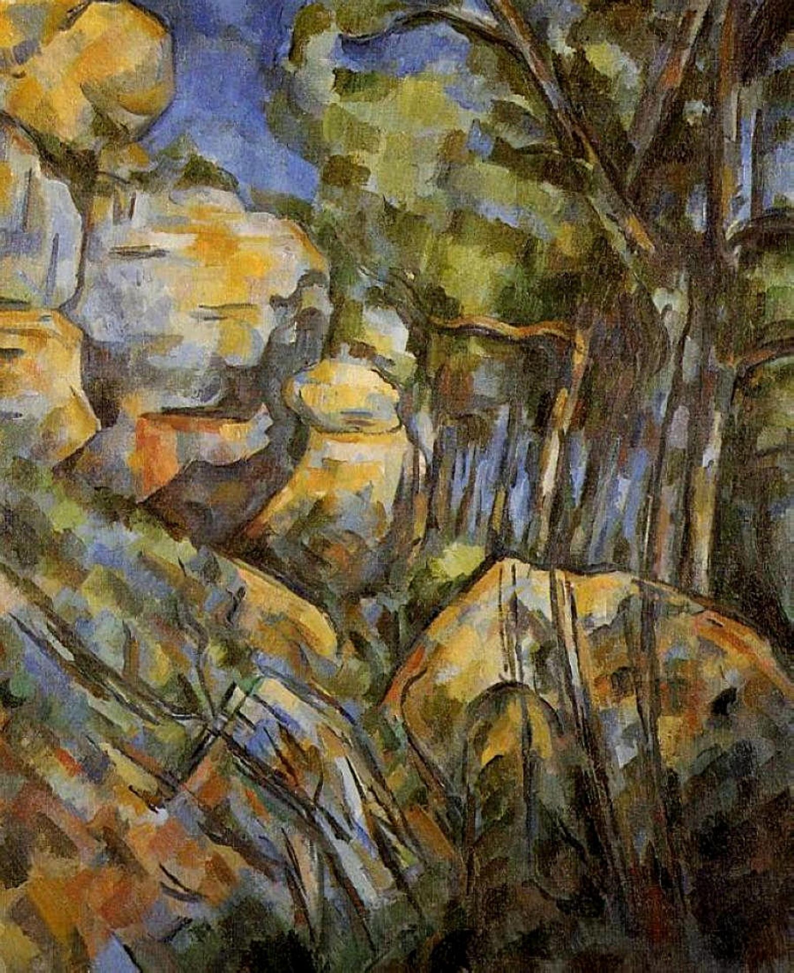 Rocks near the Caves below the Chateau Noir by Paul Cézanne