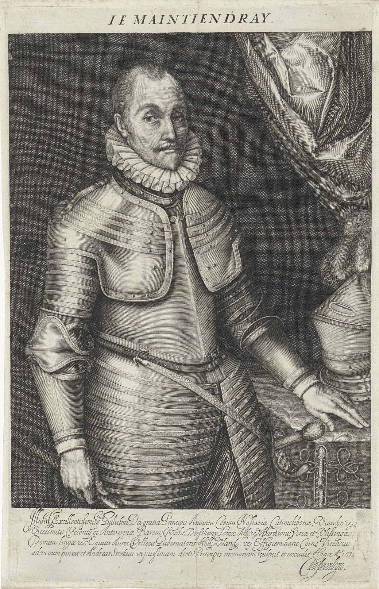 Portret van Willem I, prins van Oranje by Andries Stock