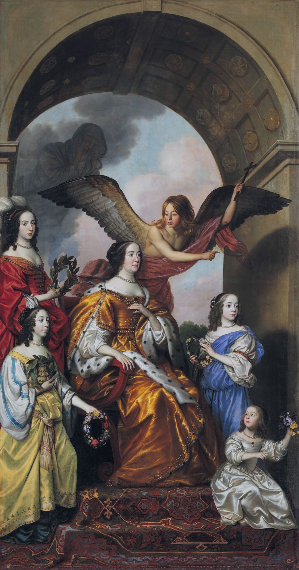 Part of the Triumphal Procession, Amalia and Her Daughters Watching the Triumph of Frederik Hendrik by Gerard van Honthorst