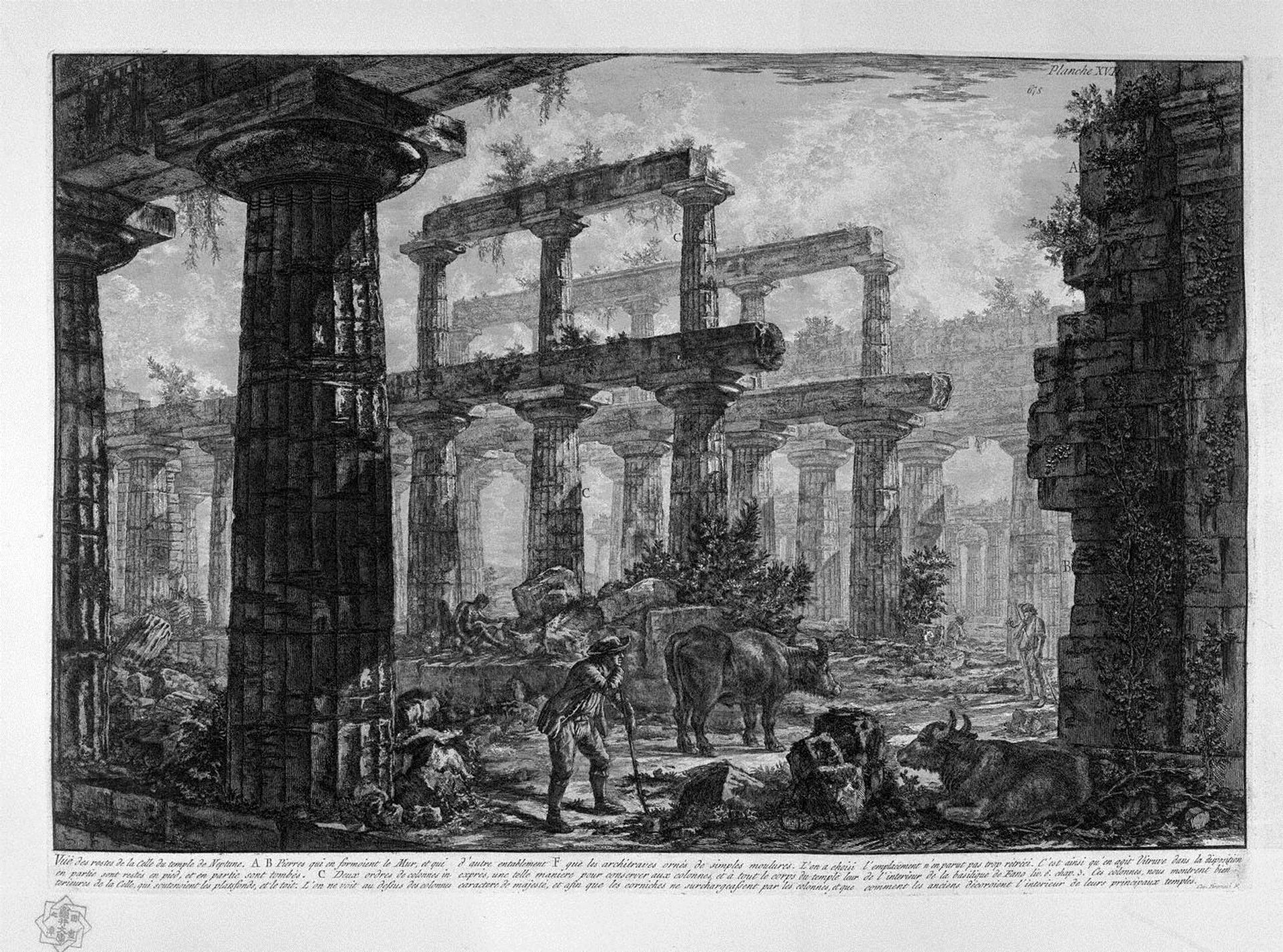 Remains of the Temple of the same cell by Giovanni Battista Piranesi