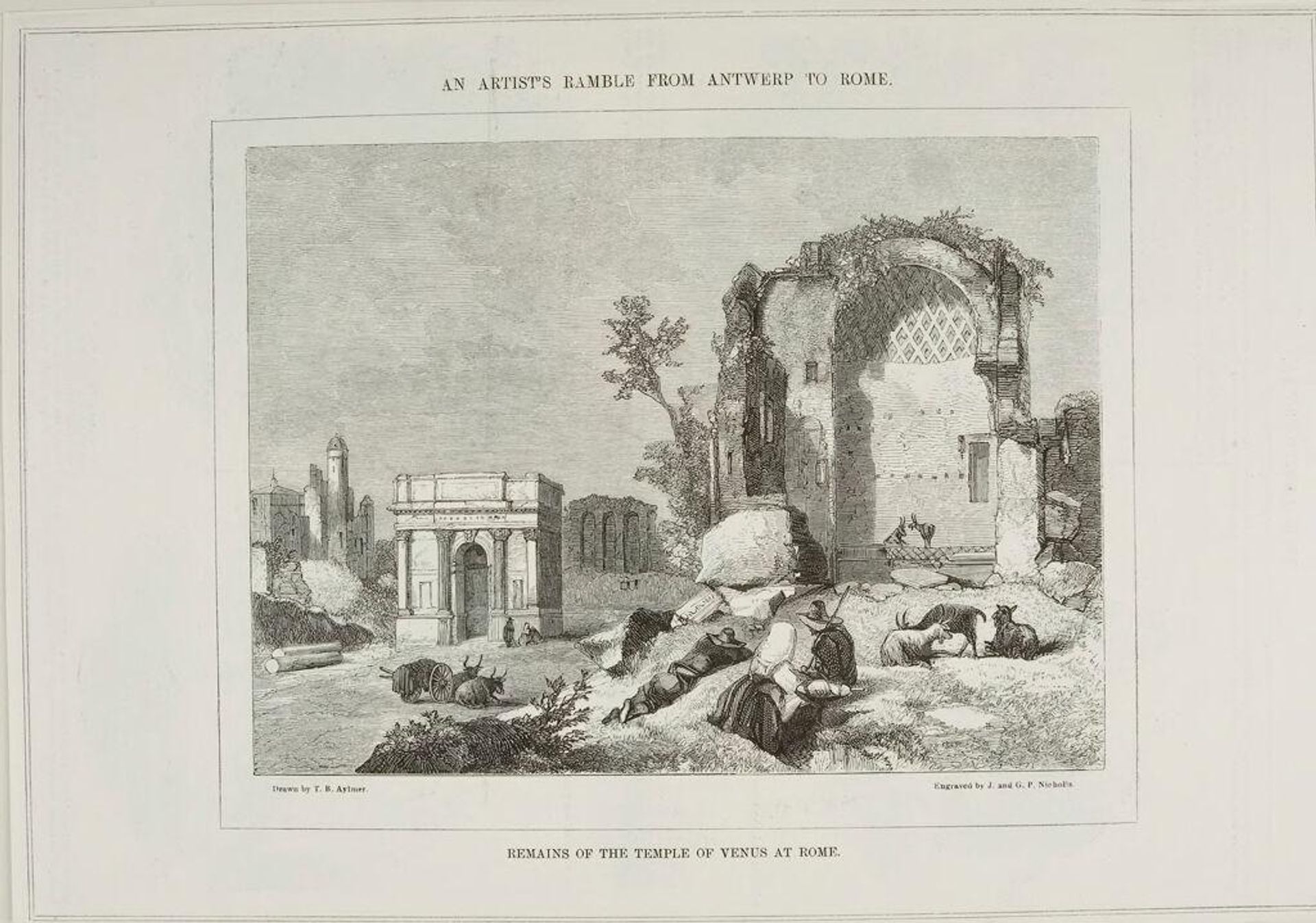 Remains of the Temple of Venus at Rome by George Pike Nicholls