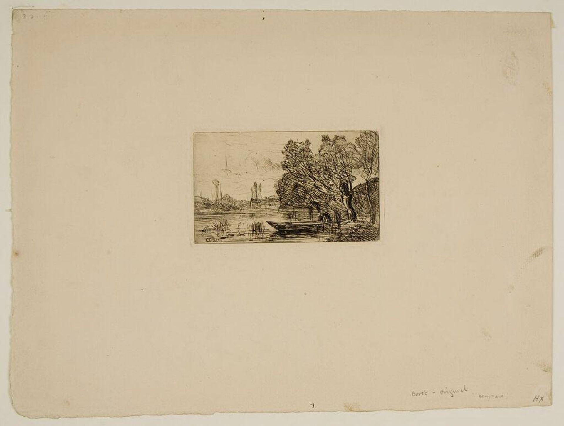 Village of Avray: Boat under the Willows by Camille Corot