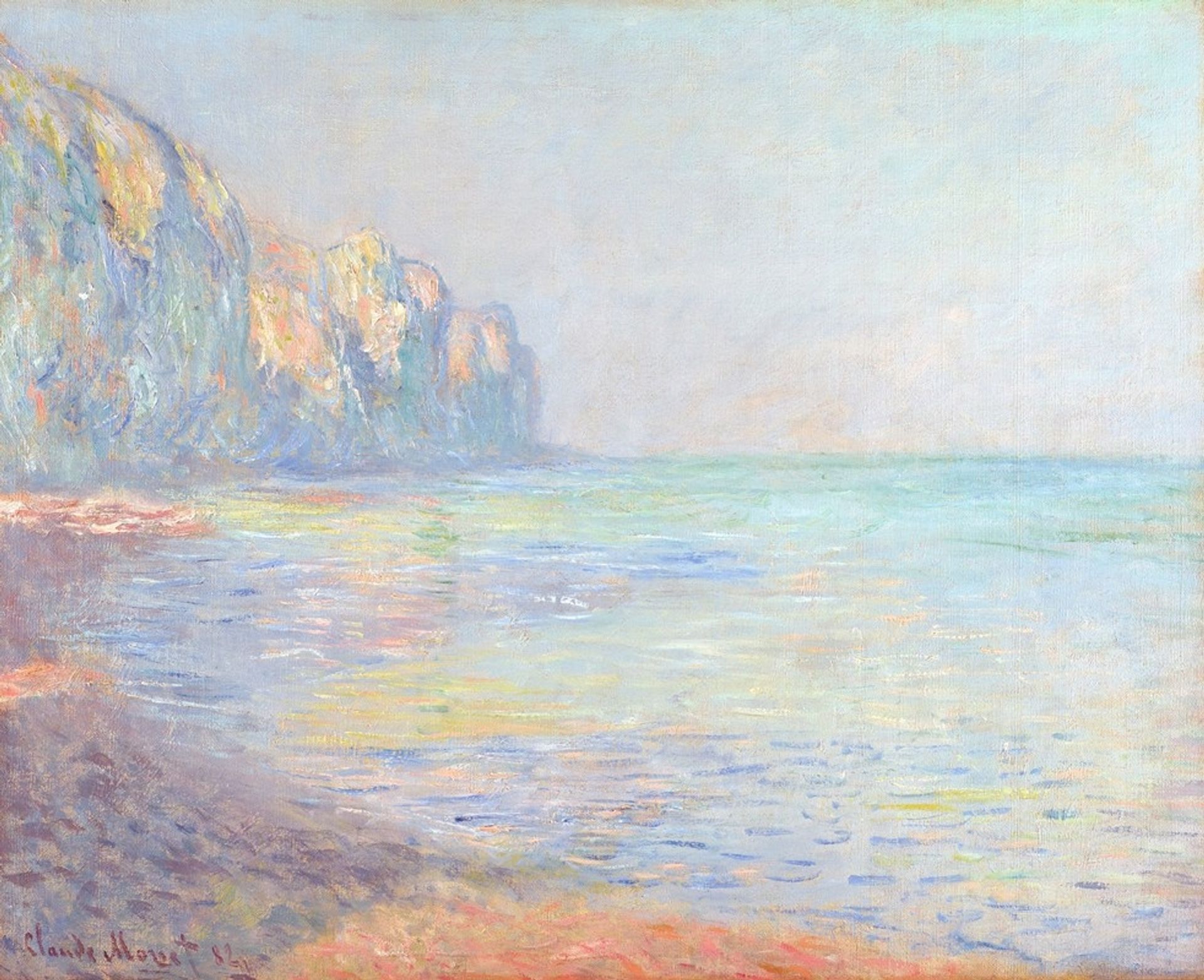 Le Matin, temps brumeux, Pourville by Claude Monet