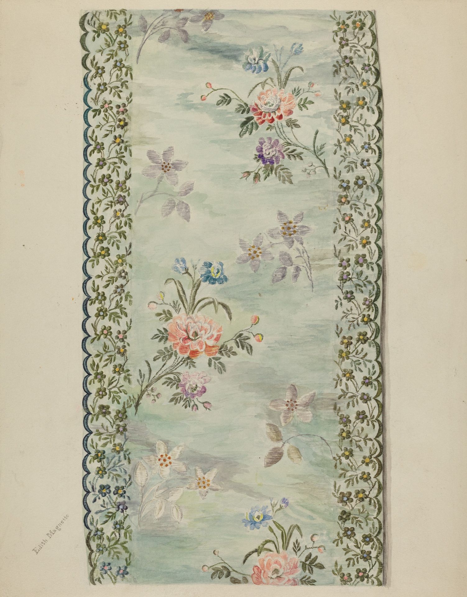 Embroidered Trimmimg by Edith Magnette