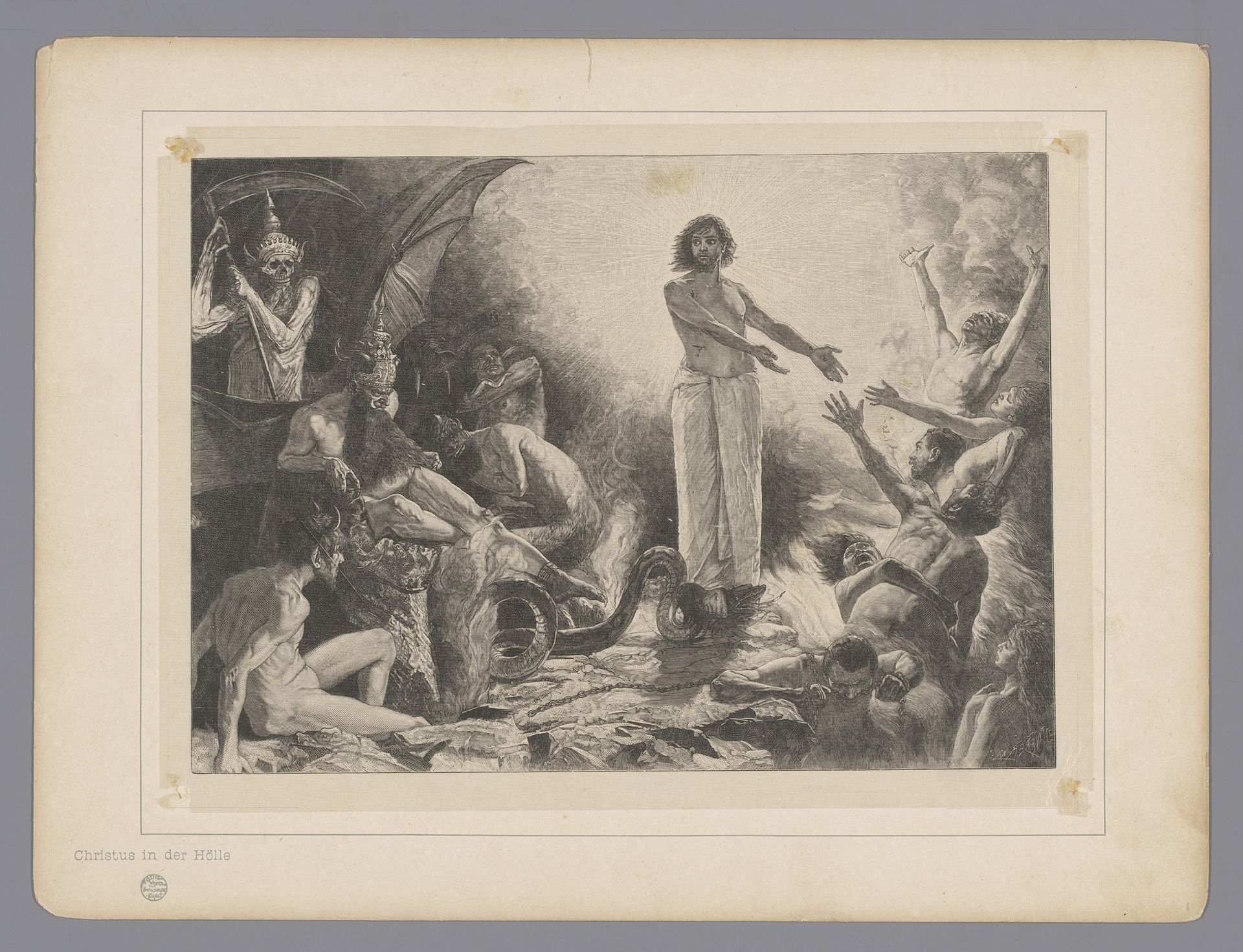 Christus in de onderwereld by Johann Jakob Weber