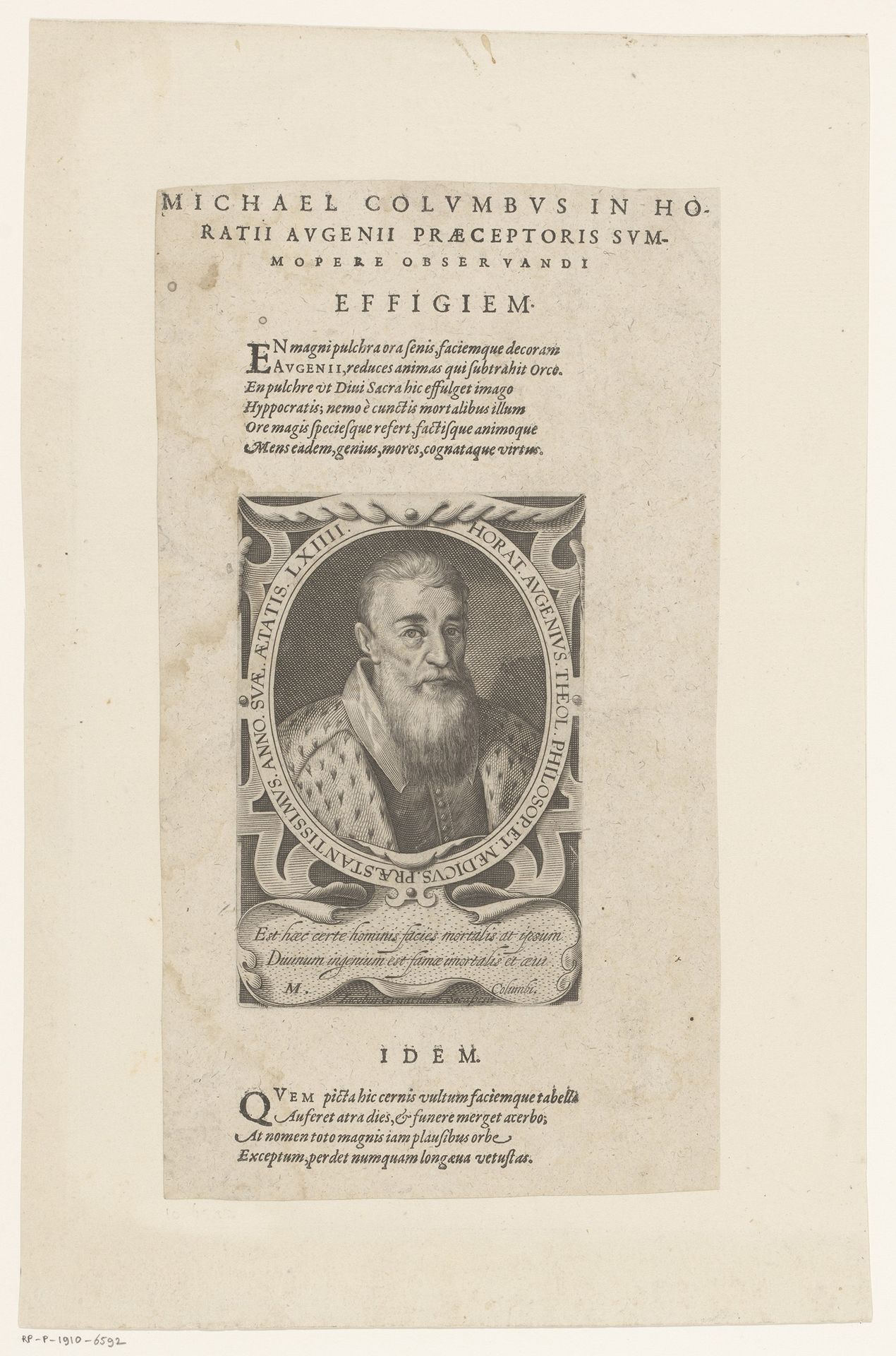Portret van Orazio Augenio by Jacques Granthomme