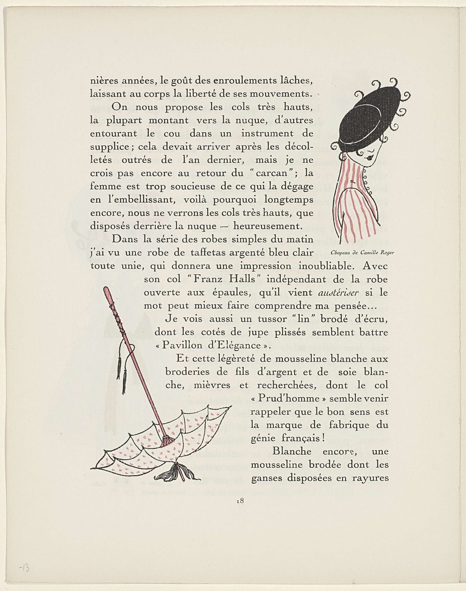 Gazette du Bon Ton, 1915 - No. 8-9, p. 18: Autours Simples by George Barbier