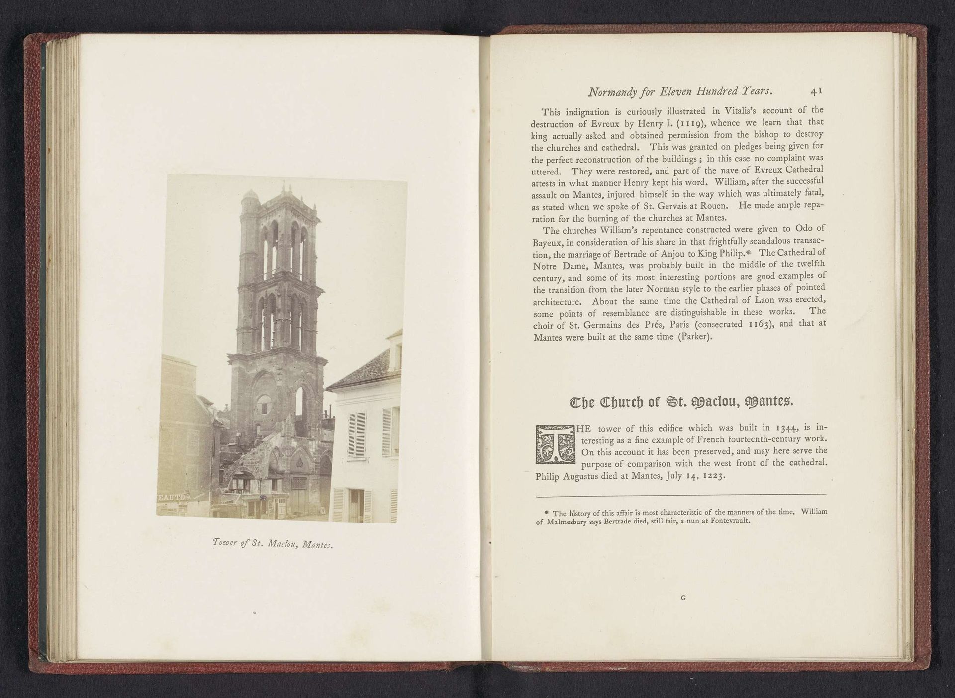 Tower of St. Maclou, Mantes by Joseph Cundall