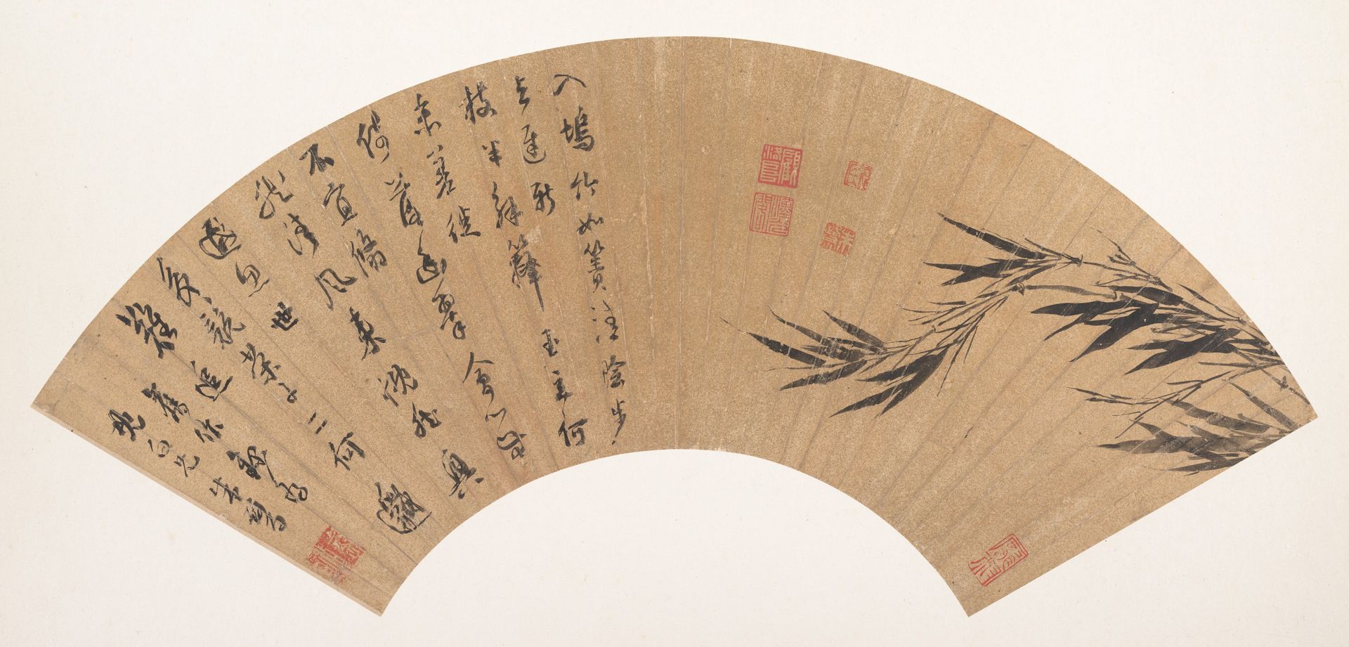 Bamboo and poem by Zhu Lu