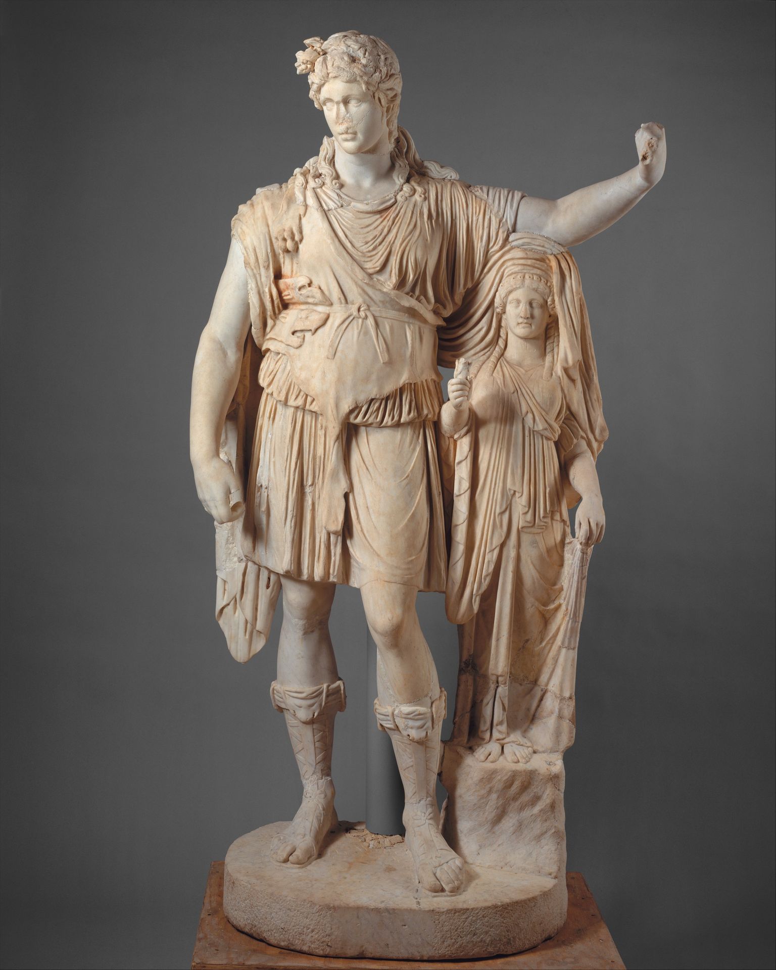 Statue of Dionysos leaning on a female figure ("Hope Dionysos") by Pacetti, Vincenzo