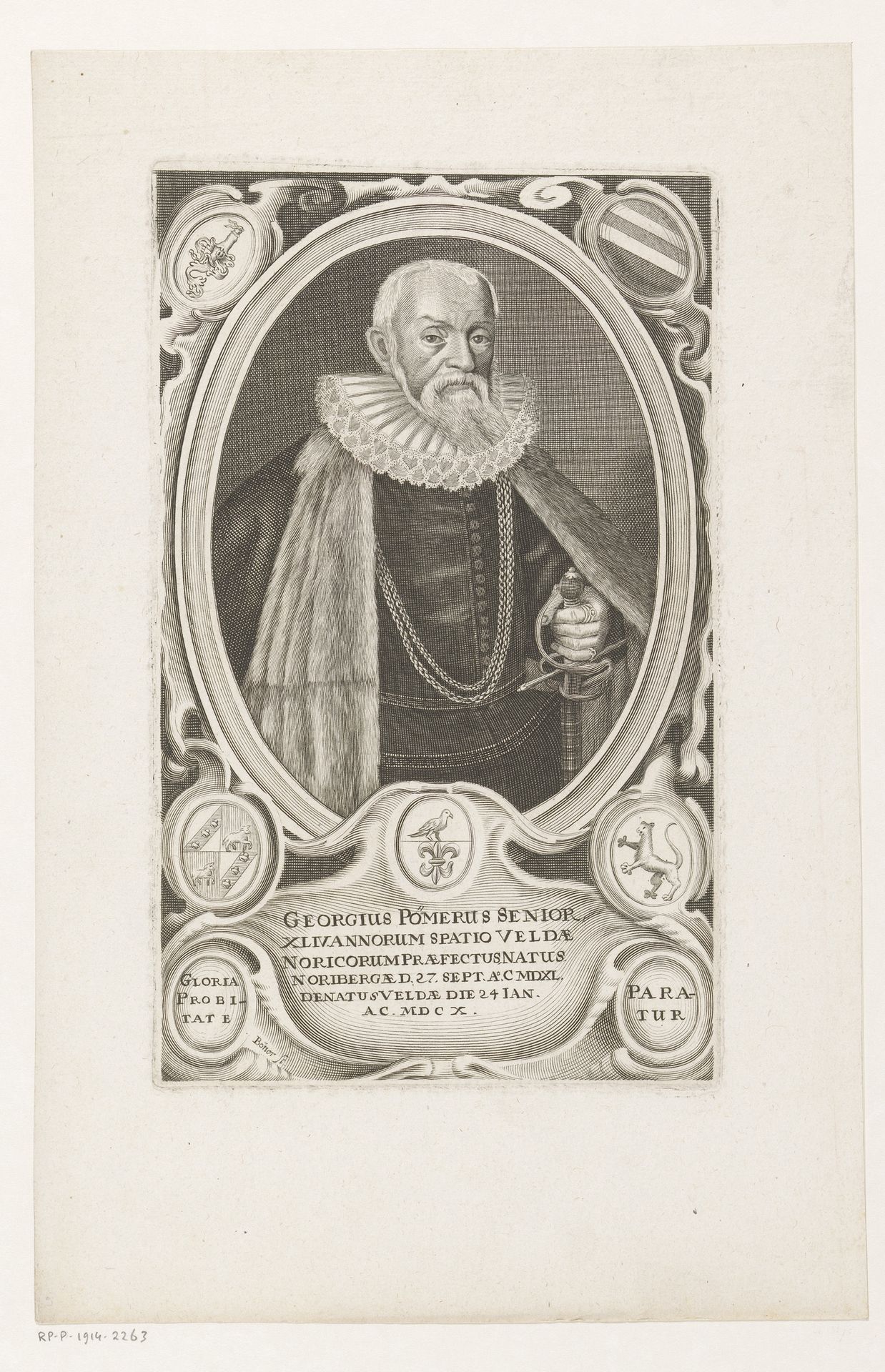 Portret van Georg I Pömer by Johann Alexander Böner