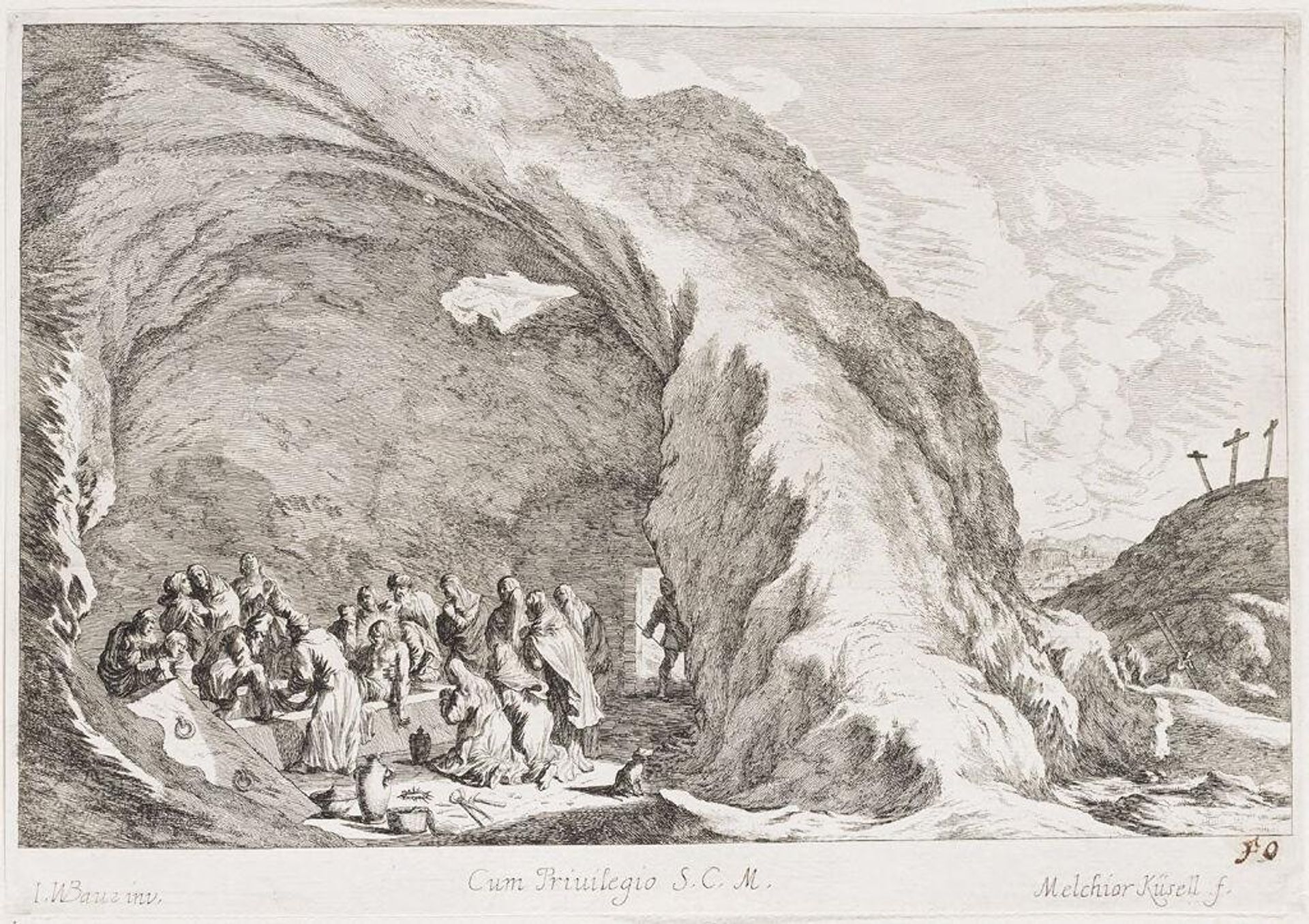 Disciples Place Christ in the Tomb by Melchior KÃ¼sel