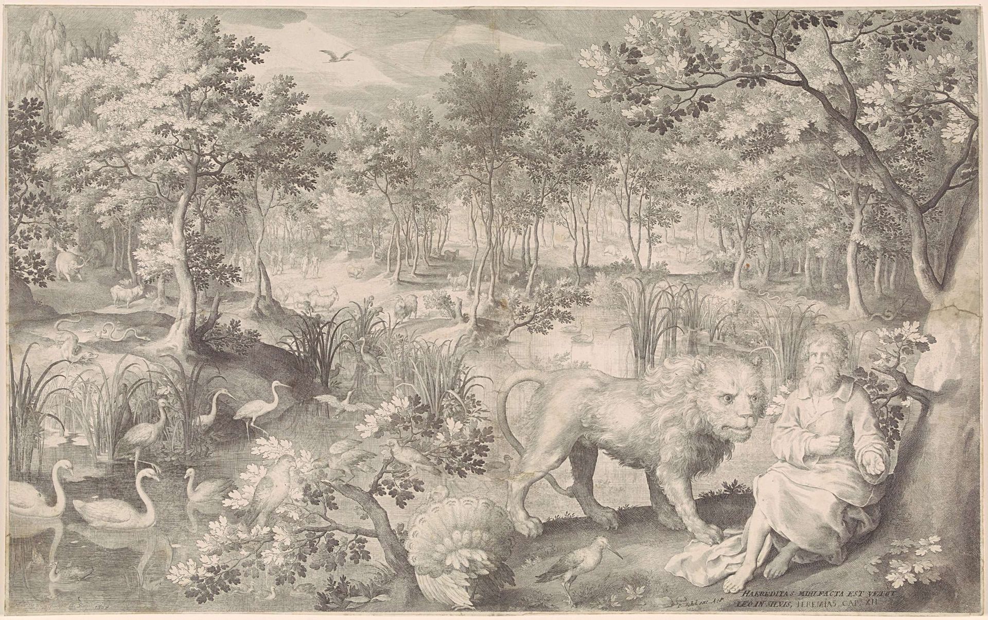 Jeremia in de wildernis by Nicolaes de Bruyn