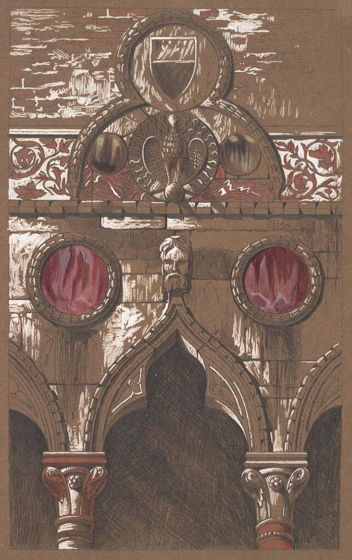 Palazzo dei Badoari Partecipazzi, after Ruskin by Charles Herbert