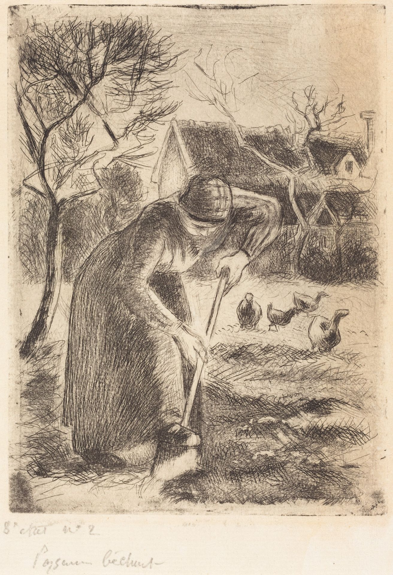Paysanne bêchant (Peasant Laboring) by Camille Pissarro