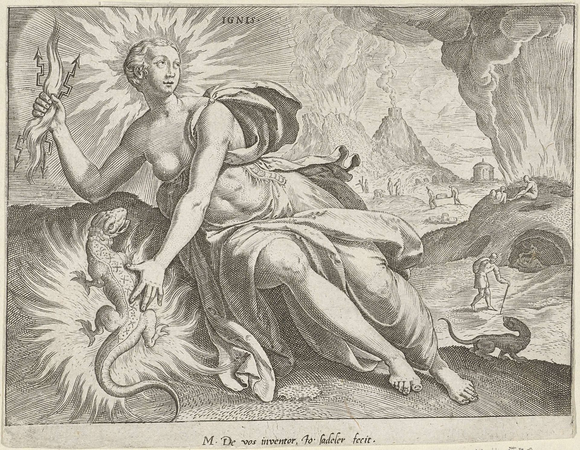Vuur by Johann Sadeler I
